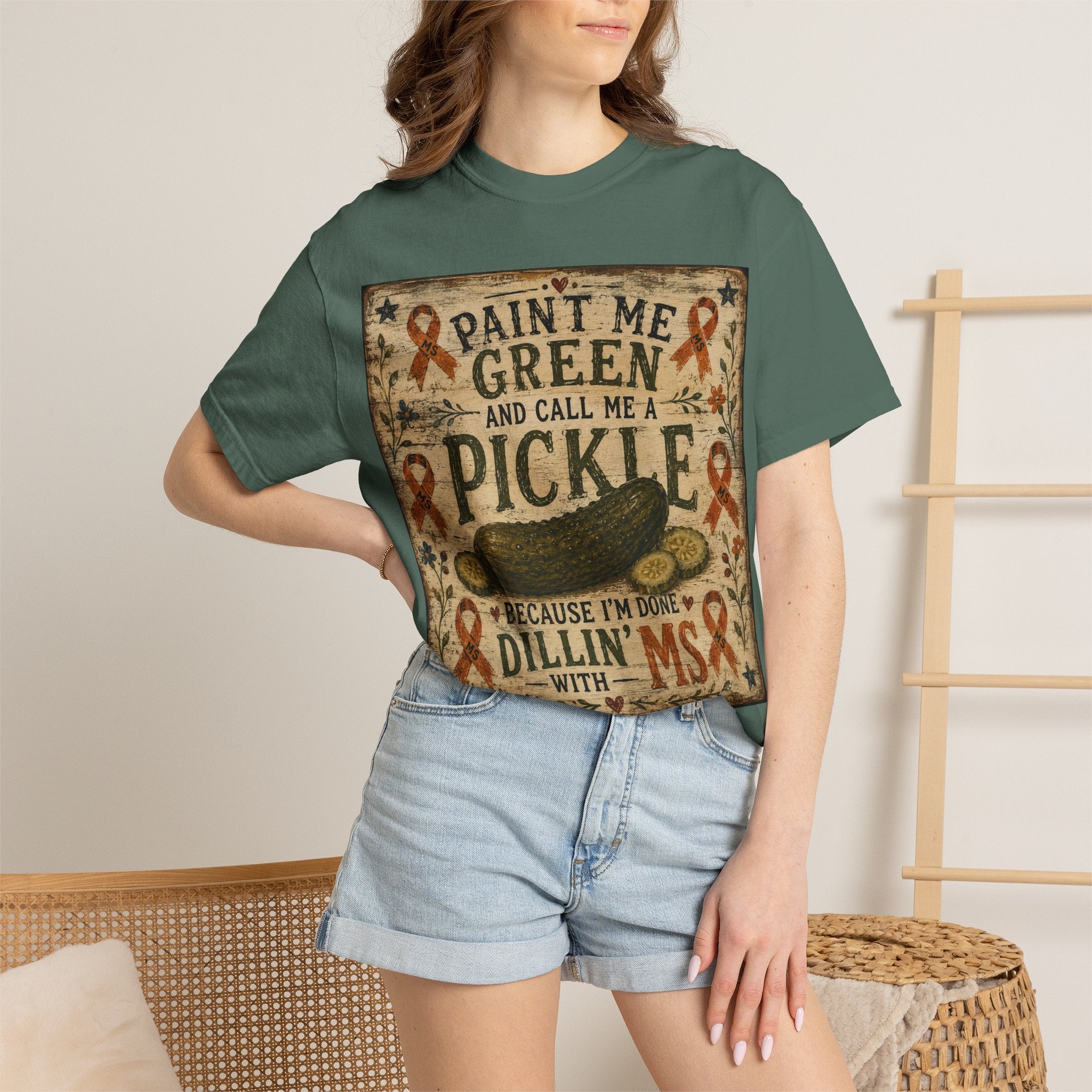 MS Awareness 'MS Warrior' Pickle T-Shirt