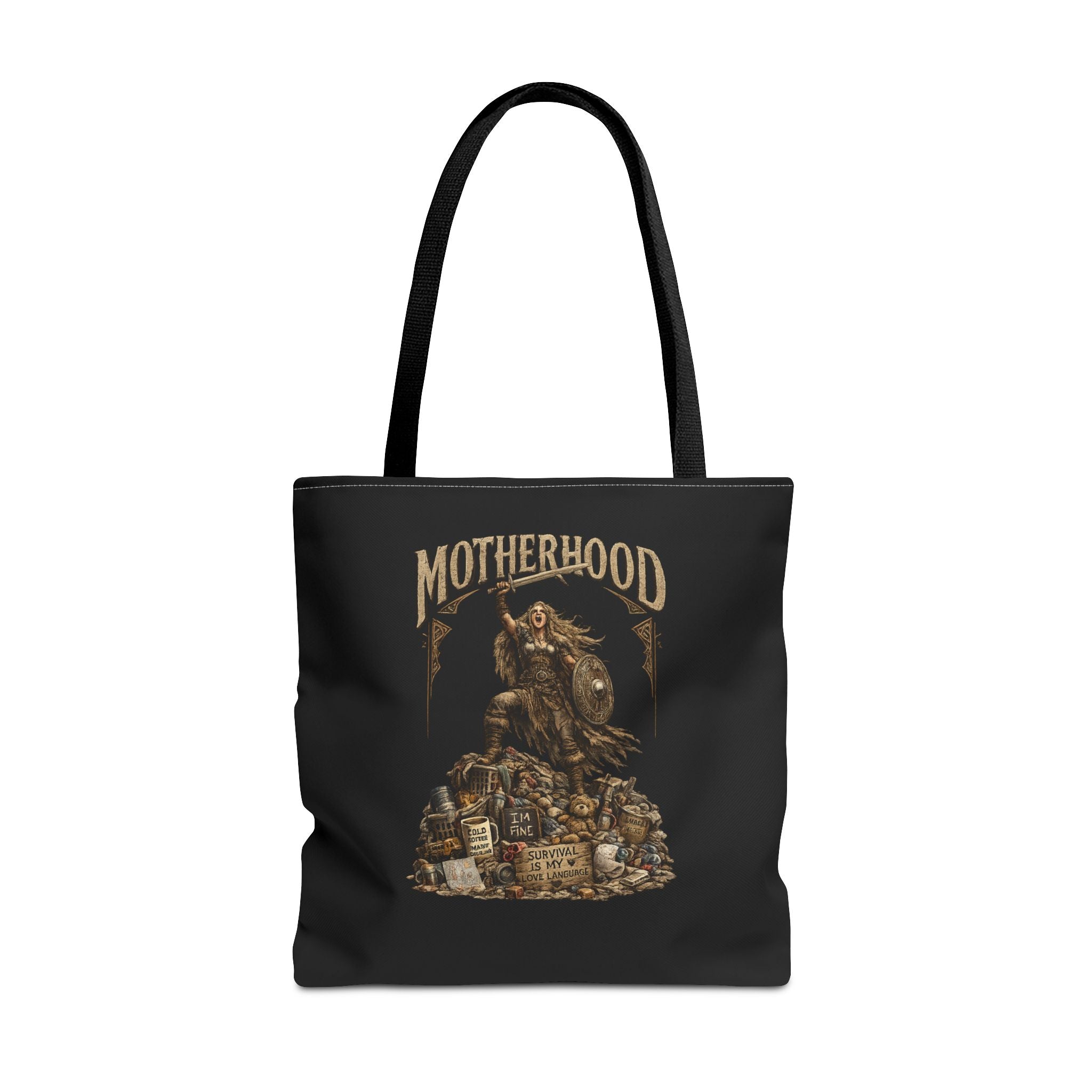 Motherhood Tote Bag — Vintage Gothic Illustration ‘Motherhood’ Canvas Tote for Moms, New Mothers & Mother’s Day Gift