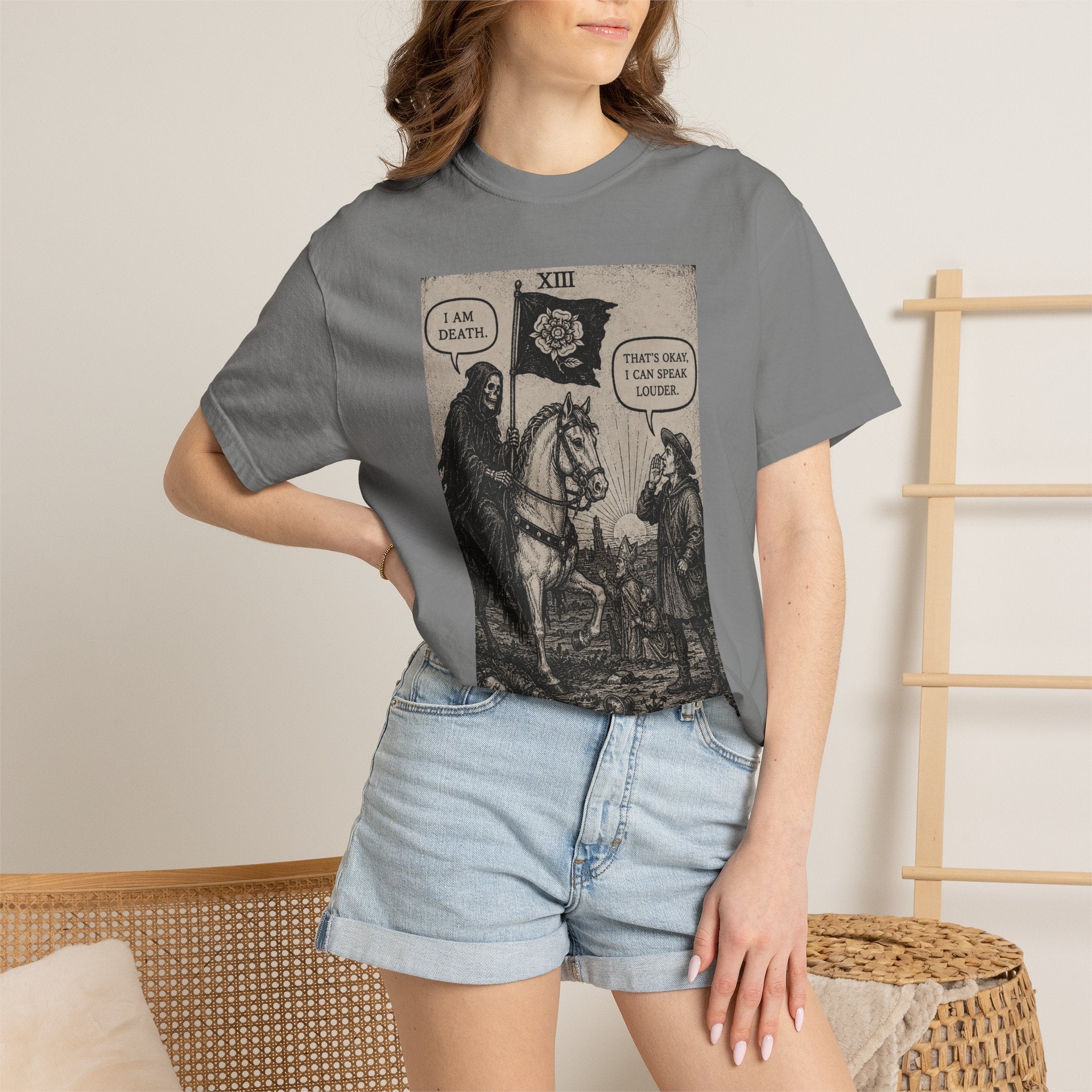 Death Tarot T-Shirt — Vintage Rider-Waite Card Design