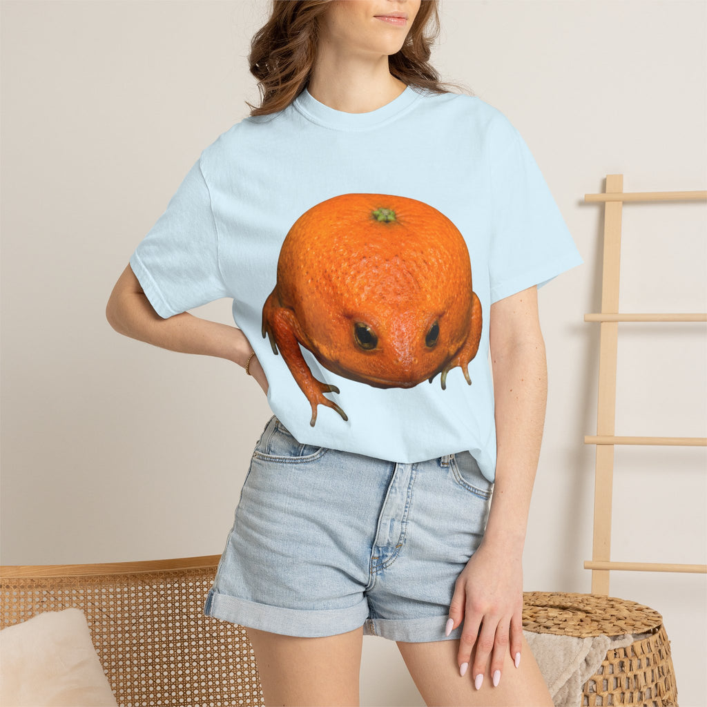 Orange Frog T-Shirt — Cute Surreal Citrus Critter Tee