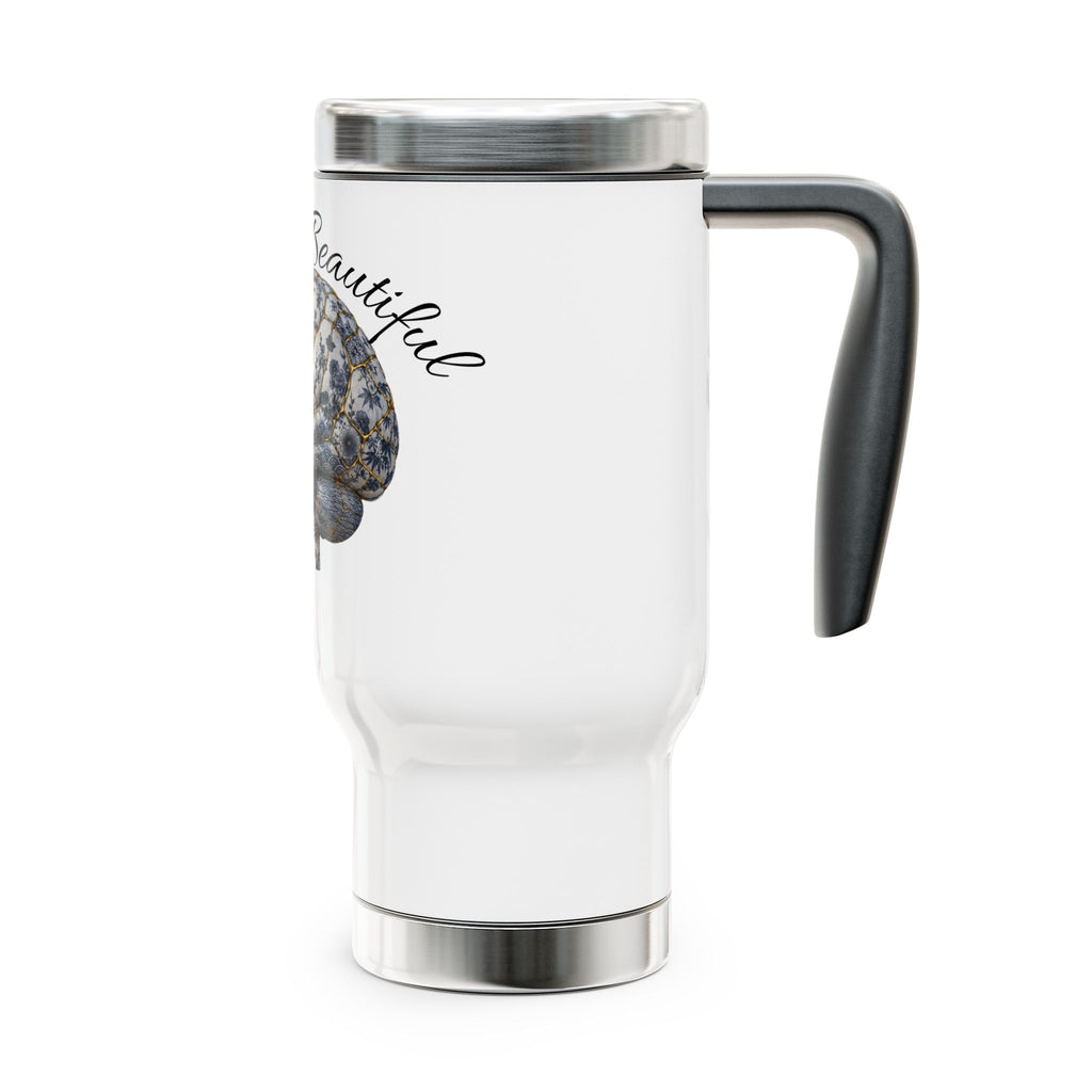 MS Multiple Sclerosis Warrior Travel Mug — “Broken Is Beautiful” Stainless Steel 14oz