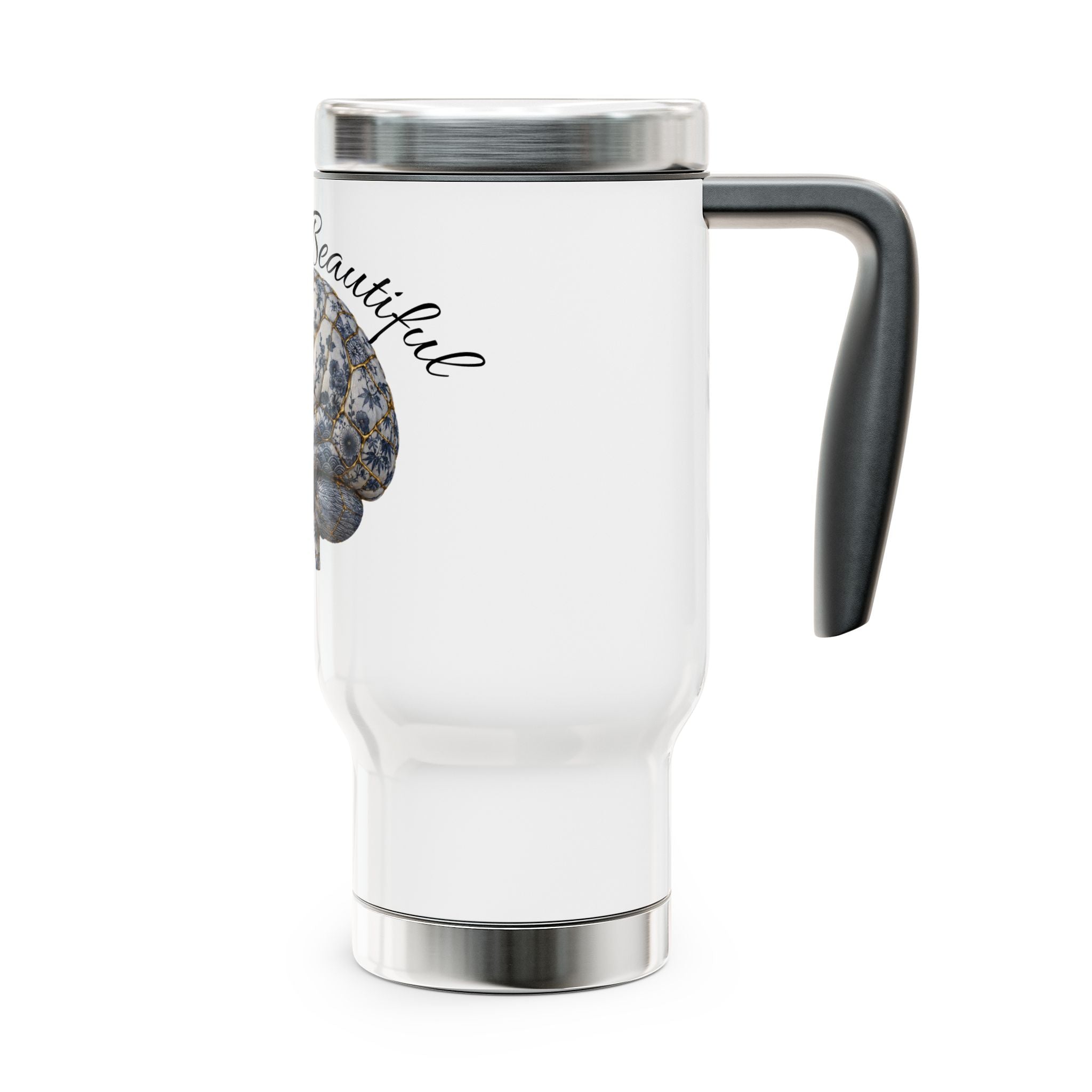 MS Multiple Sclerosis Warrior Travel Mug — “Broken Is Beautiful” Stainless Steel 14oz