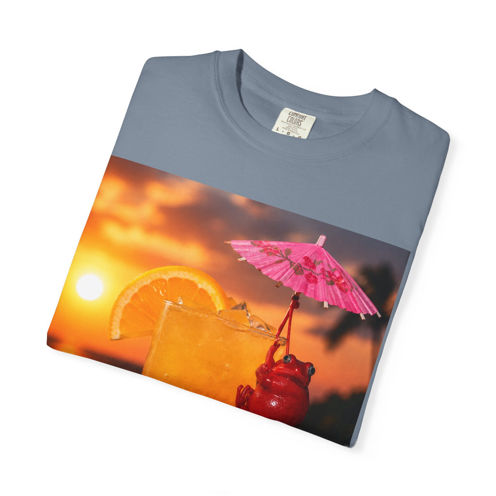 Sunset Cocktail T-Shirt — Tropical Drink Graphic Tee