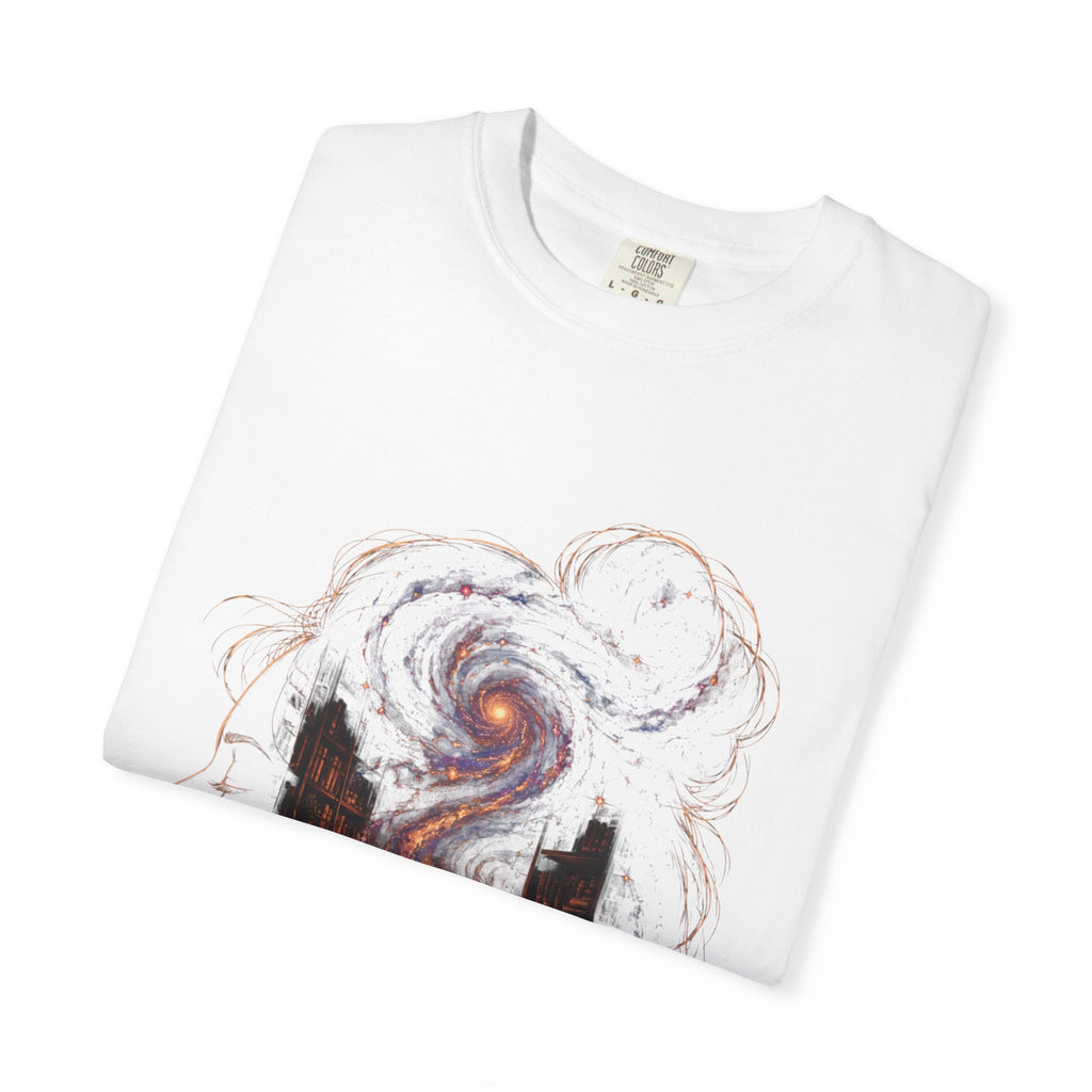 Galaxy Mind T-Shirt — Surreal Cosmic Portrait Tee