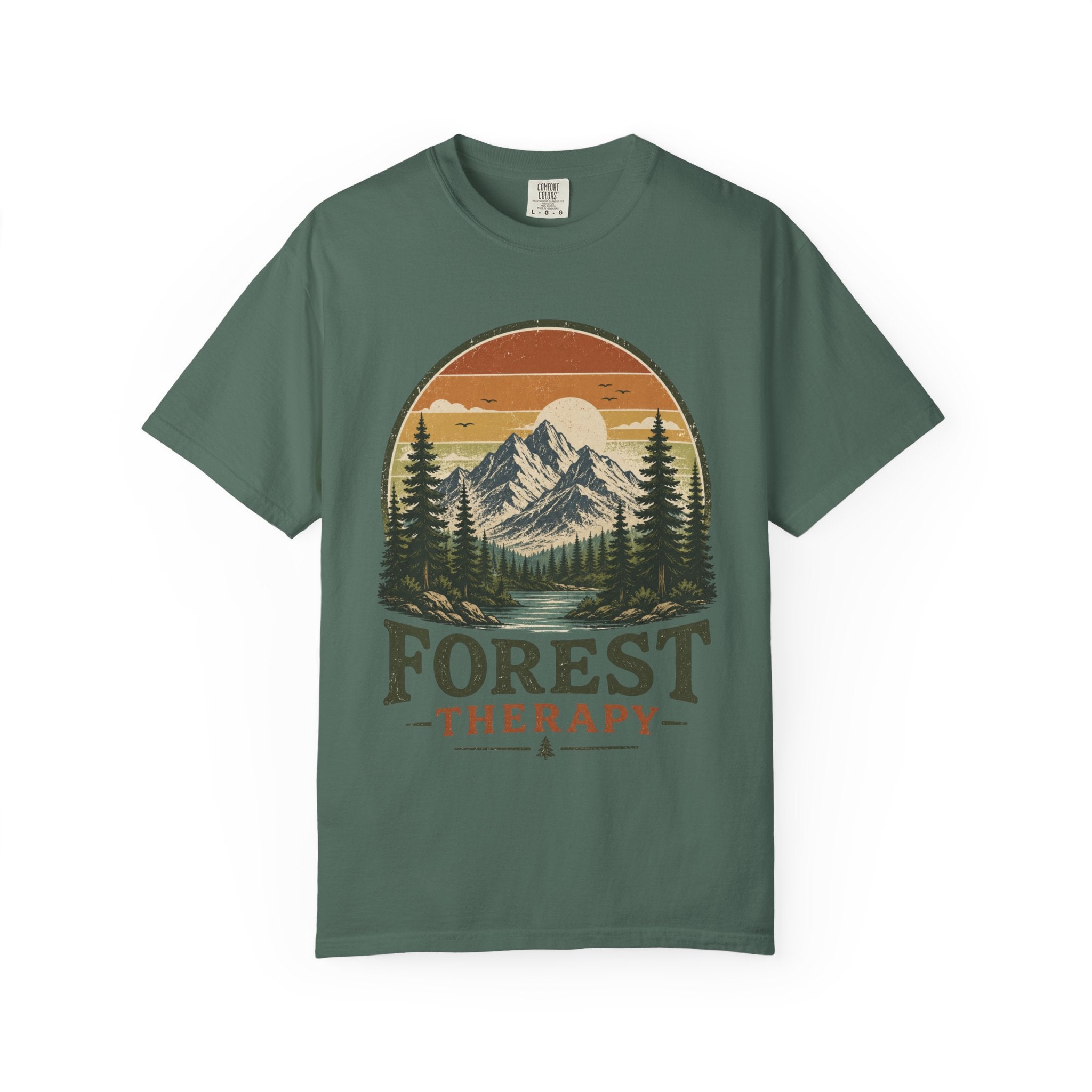 Forest Therapy T-Shirt — Mountain & Pines Nature Tee