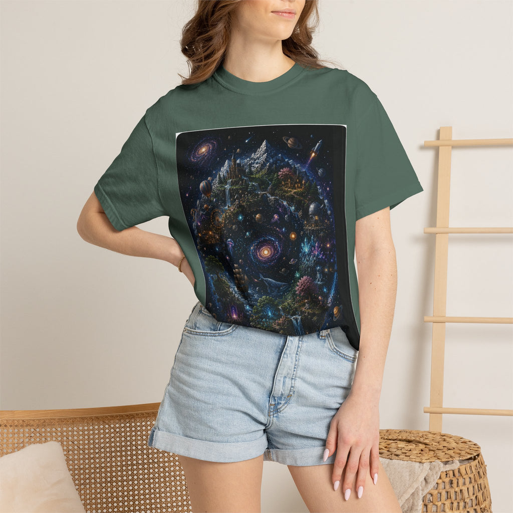 Cosmic Mandala Night Sky T-Shirt — Galaxy Constellation Art Tee