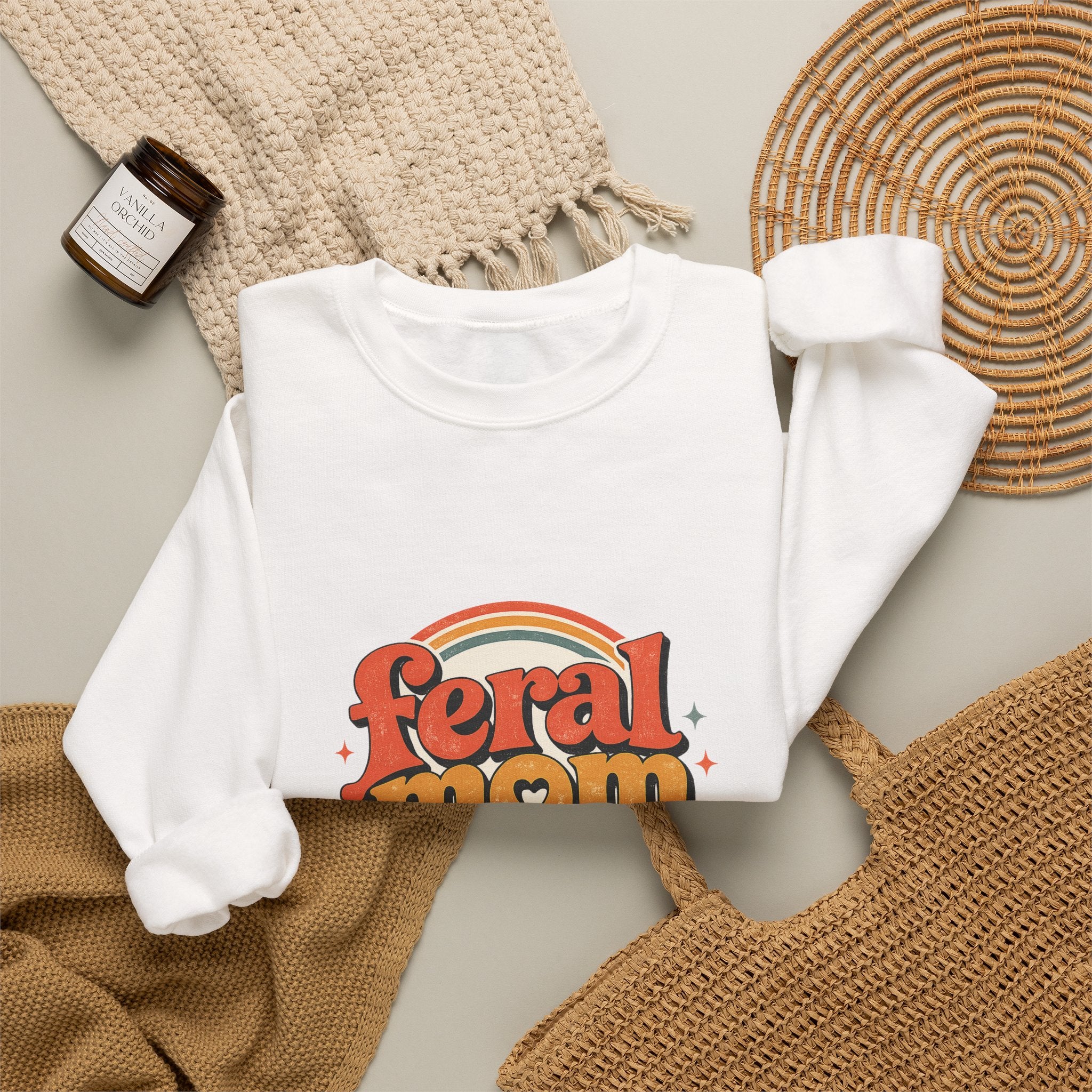 Mom Life Crewneck Sweatshirt — Cozy 'mom life' Pullover for Moms