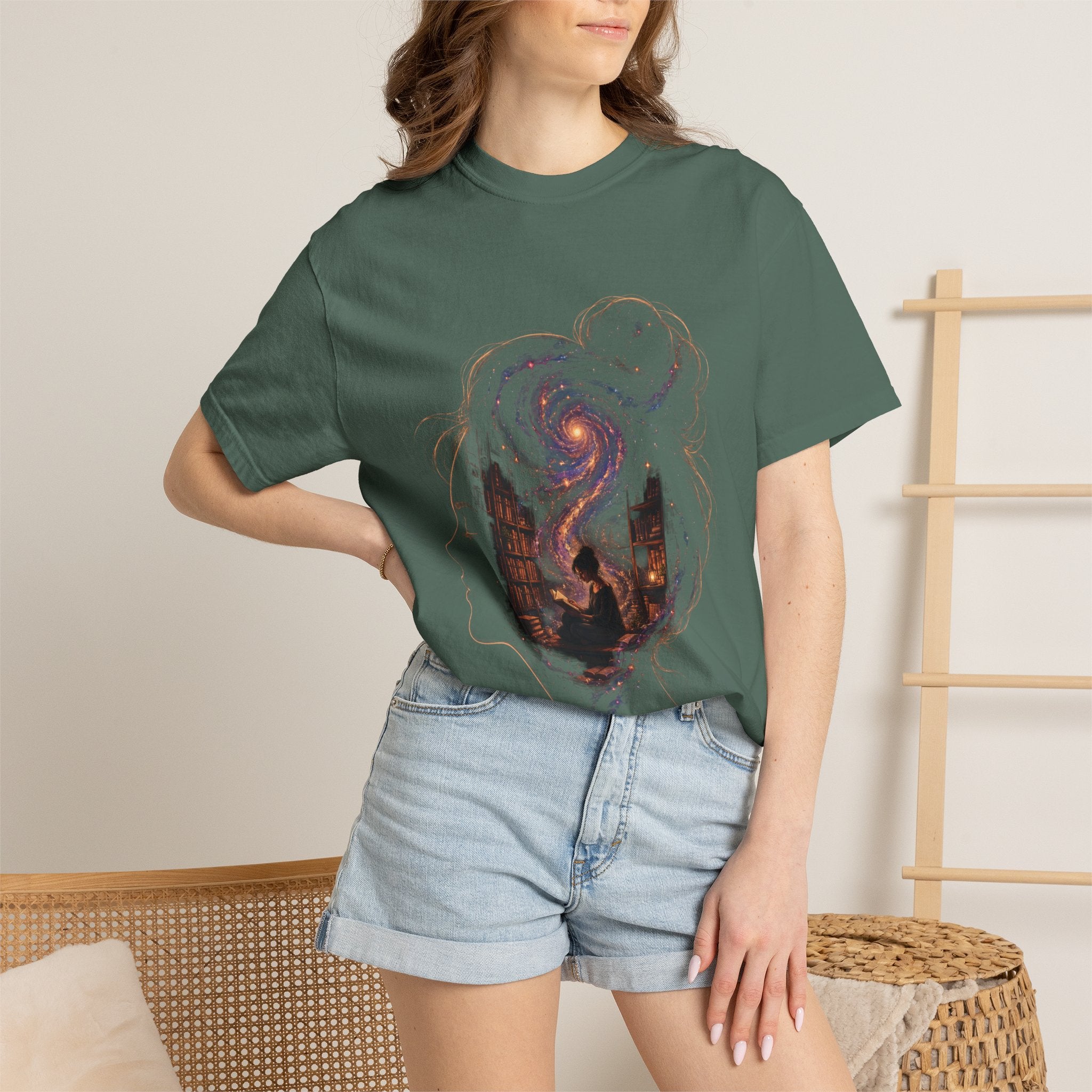 Galaxy Mind T-Shirt — Surreal Cosmic Portrait Tee