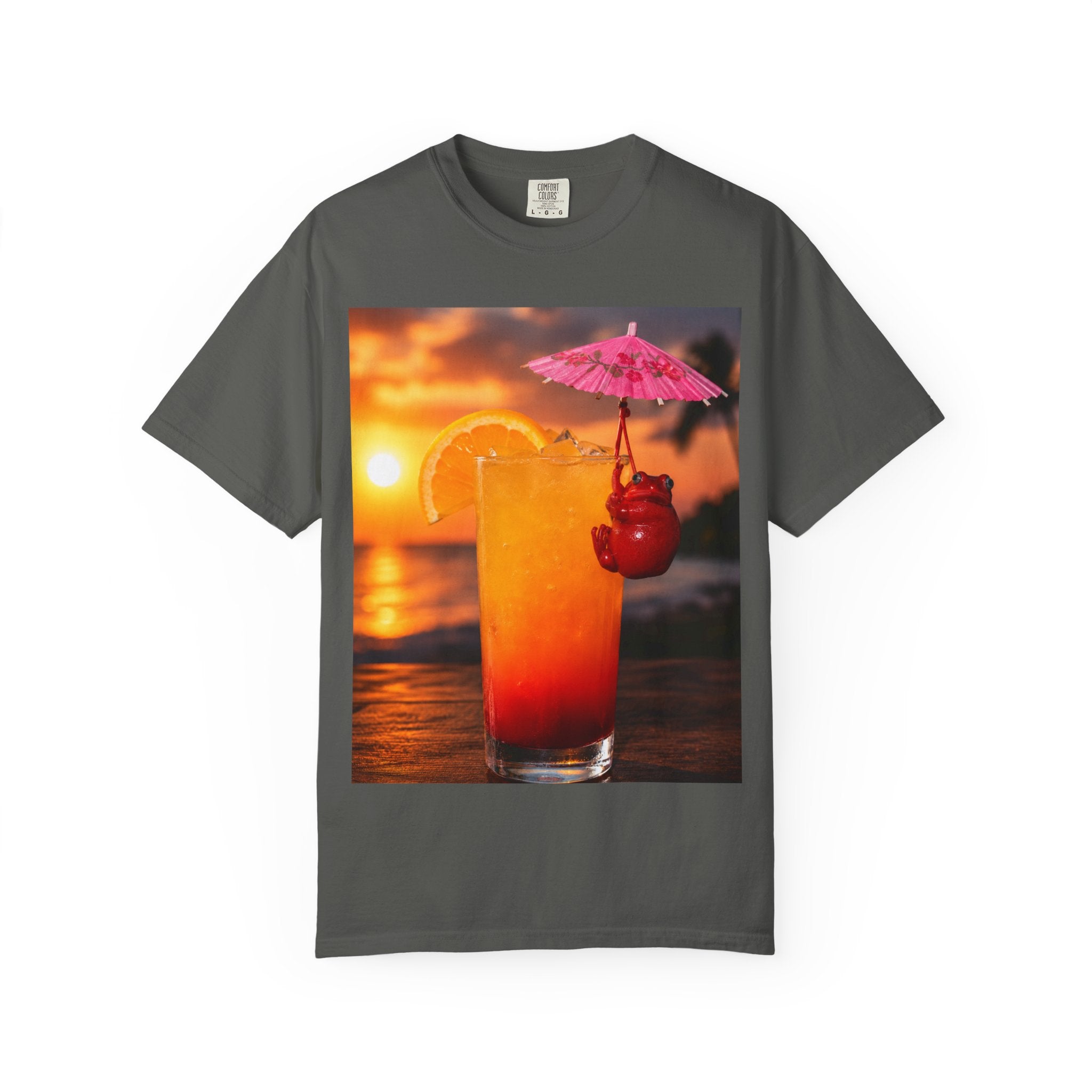 Sunset Cocktail T-Shirt — Tropical Drink Graphic Tee