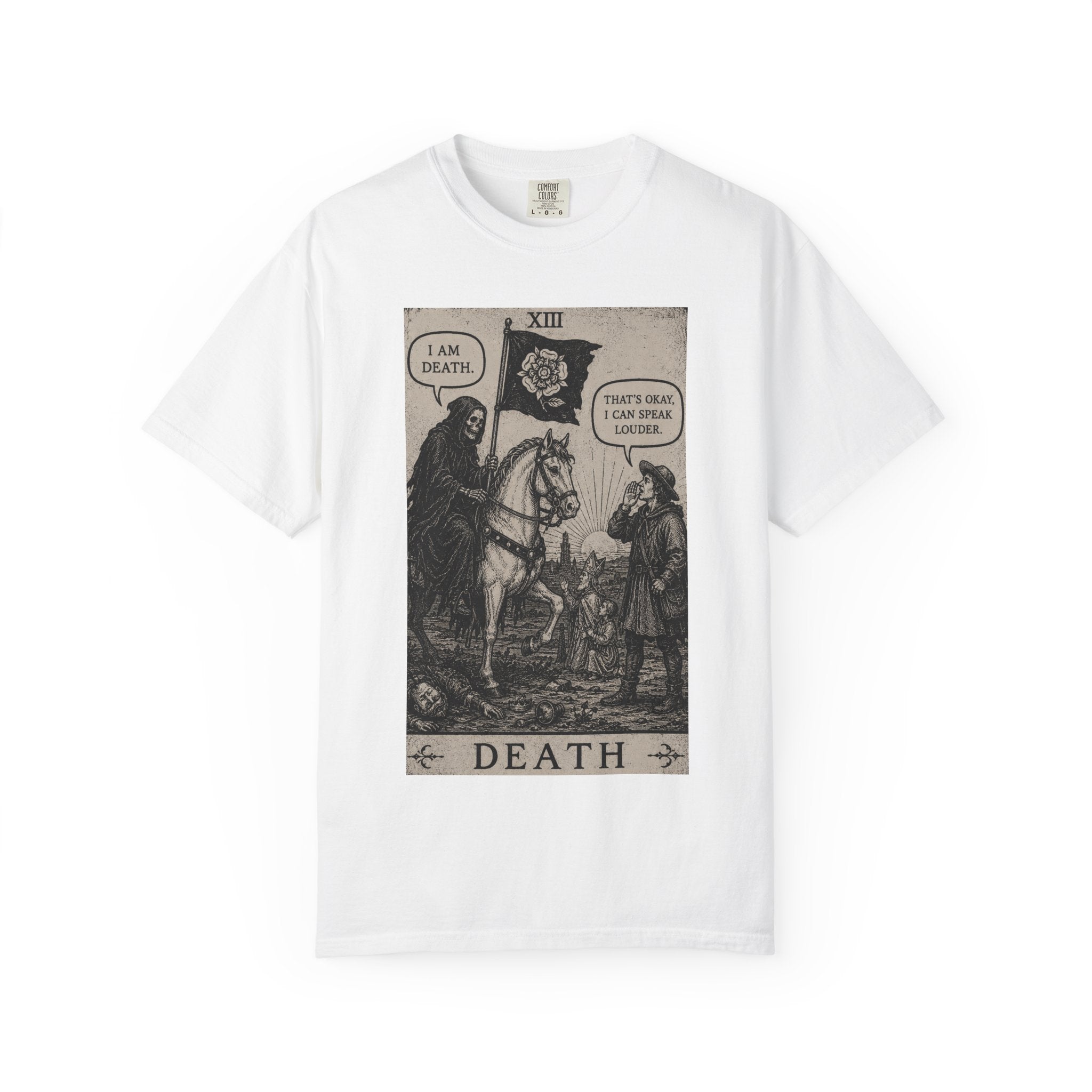Death Tarot T-Shirt — Vintage Rider-Waite Card Design