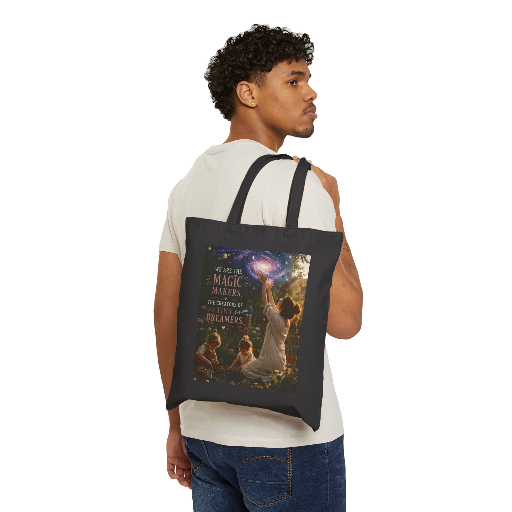Tote Bag — 'We Are the Magic Makers' Dreamers Illustration Cotton Tote