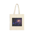Galaxy Spiral Canvas Tote Bag — Cosmic Space Art Tote for Astronomy Lovers