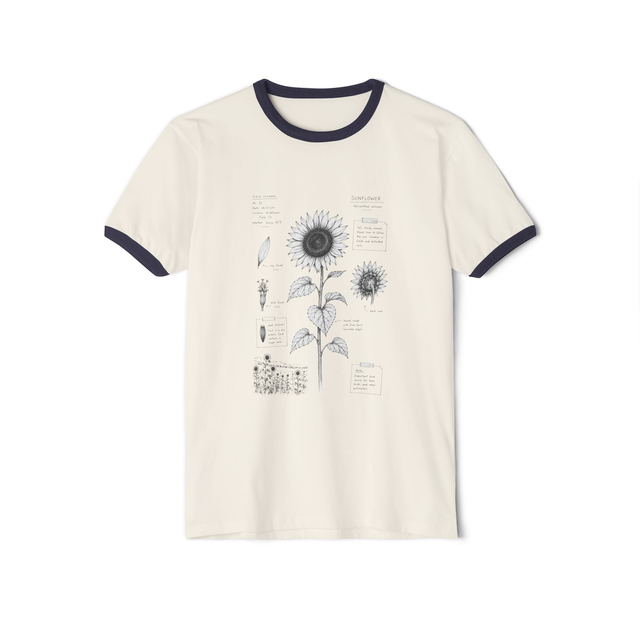 Sunflower journal ringer tee