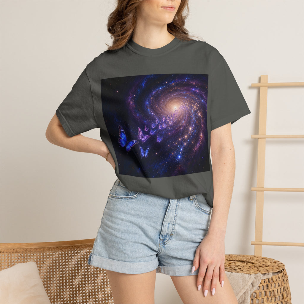 Galaxy Butterfly T-Shirt — Cosmic Spiral Space Art Tee