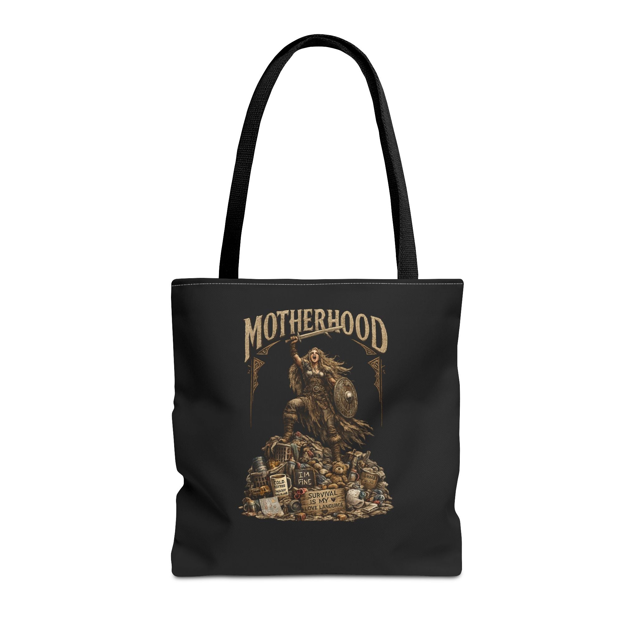 Motherhood Tote Bag — Vintage Gothic Illustration ‘Motherhood’ Canvas Tote for Moms, New Mothers & Mother’s Day Gift