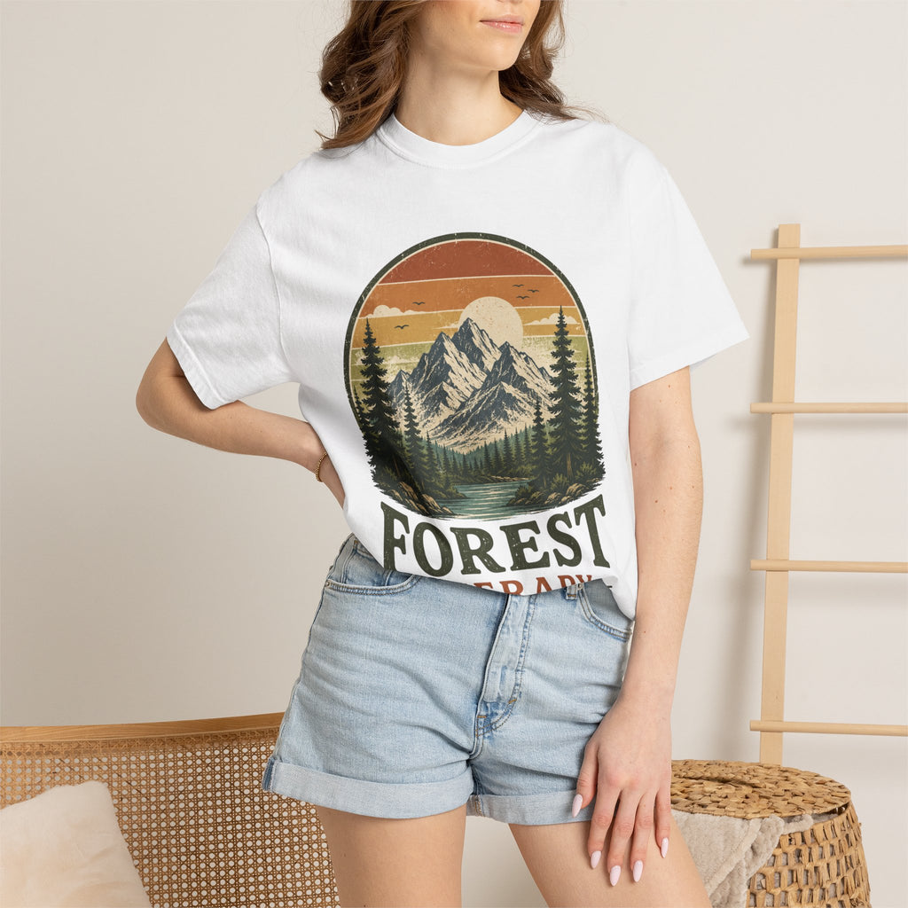 Forest Therapy T-Shirt — Mountain & Pines Nature Tee