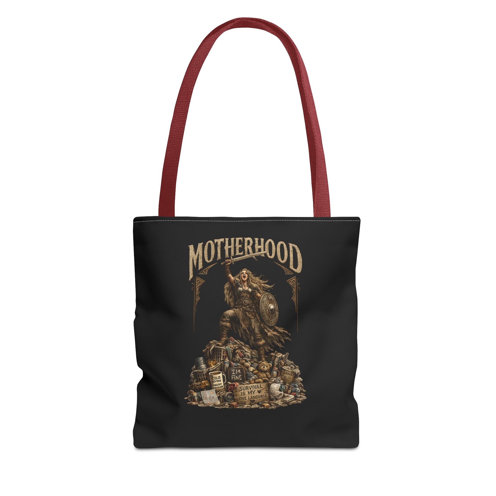 Motherhood Tote Bag — Vintage Gothic Illustration ‘Motherhood’ Canvas Tote for Moms, New Mothers & Mother’s Day Gift