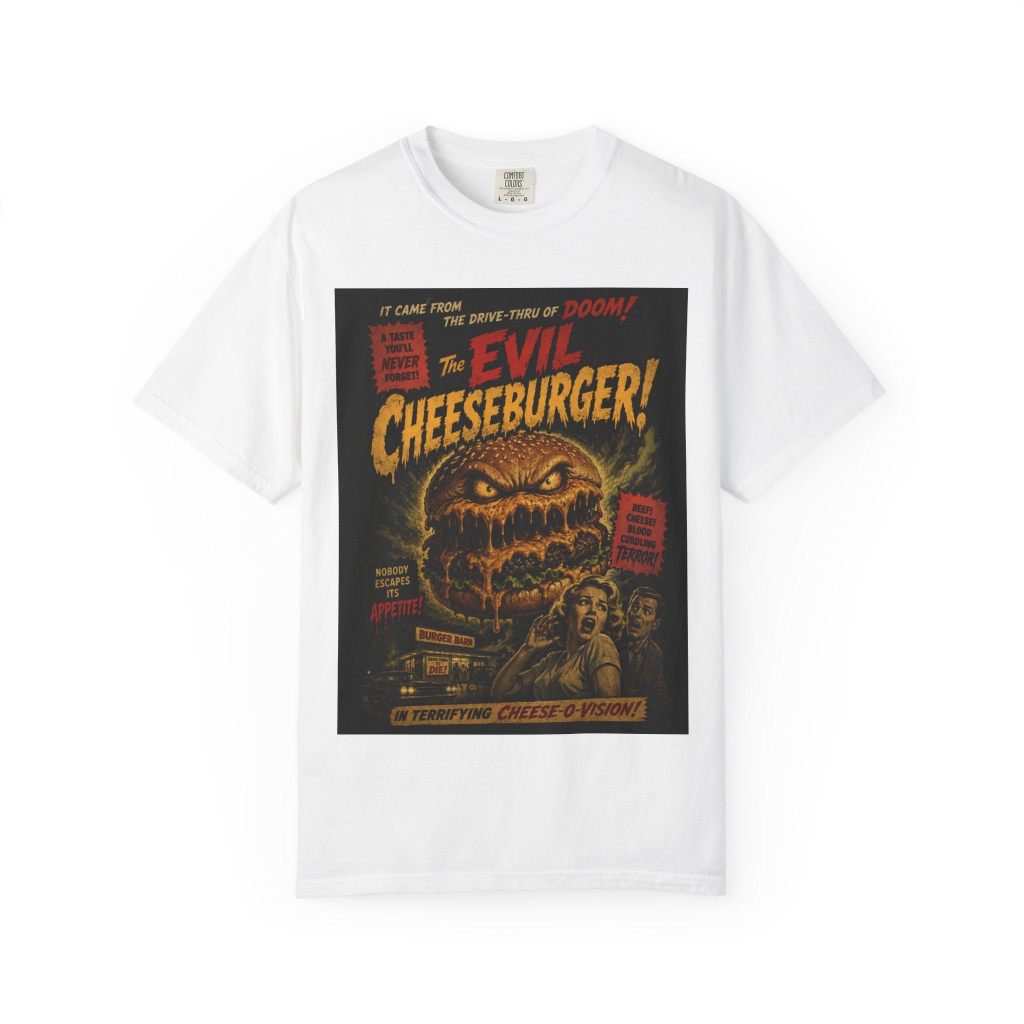 The Evil Cheeseburger! Vintage Horror Movie T-Shirt