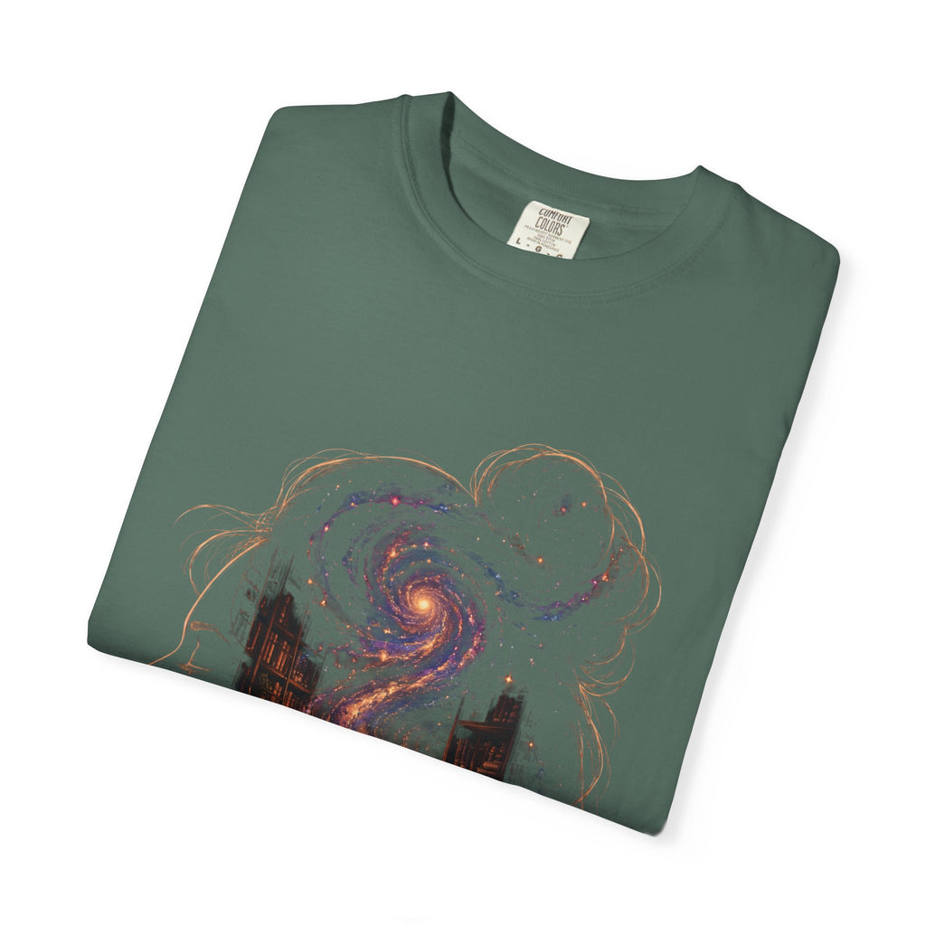 Galaxy Mind T-Shirt — Surreal Cosmic Portrait Tee