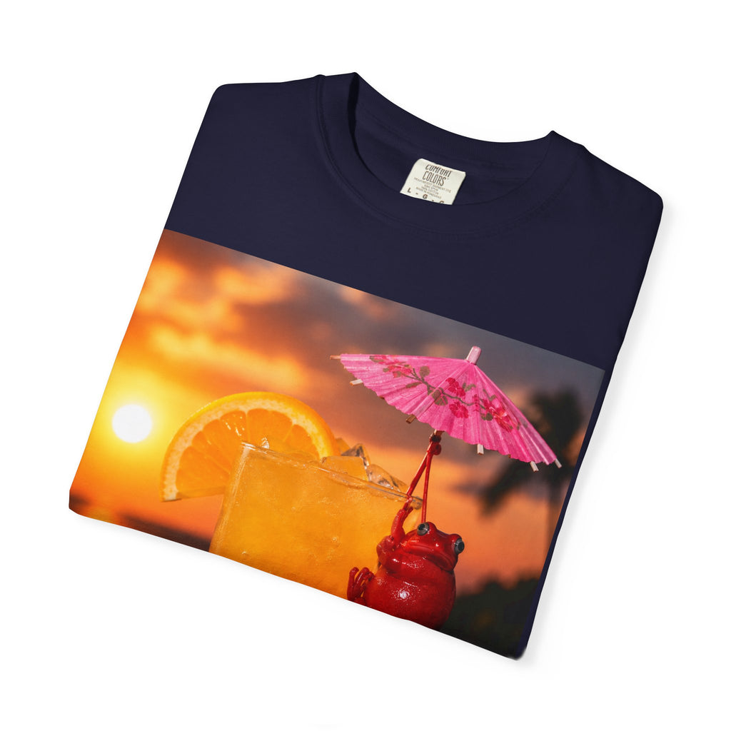 Sunset Cocktail T-Shirt — Tropical Drink Graphic Tee