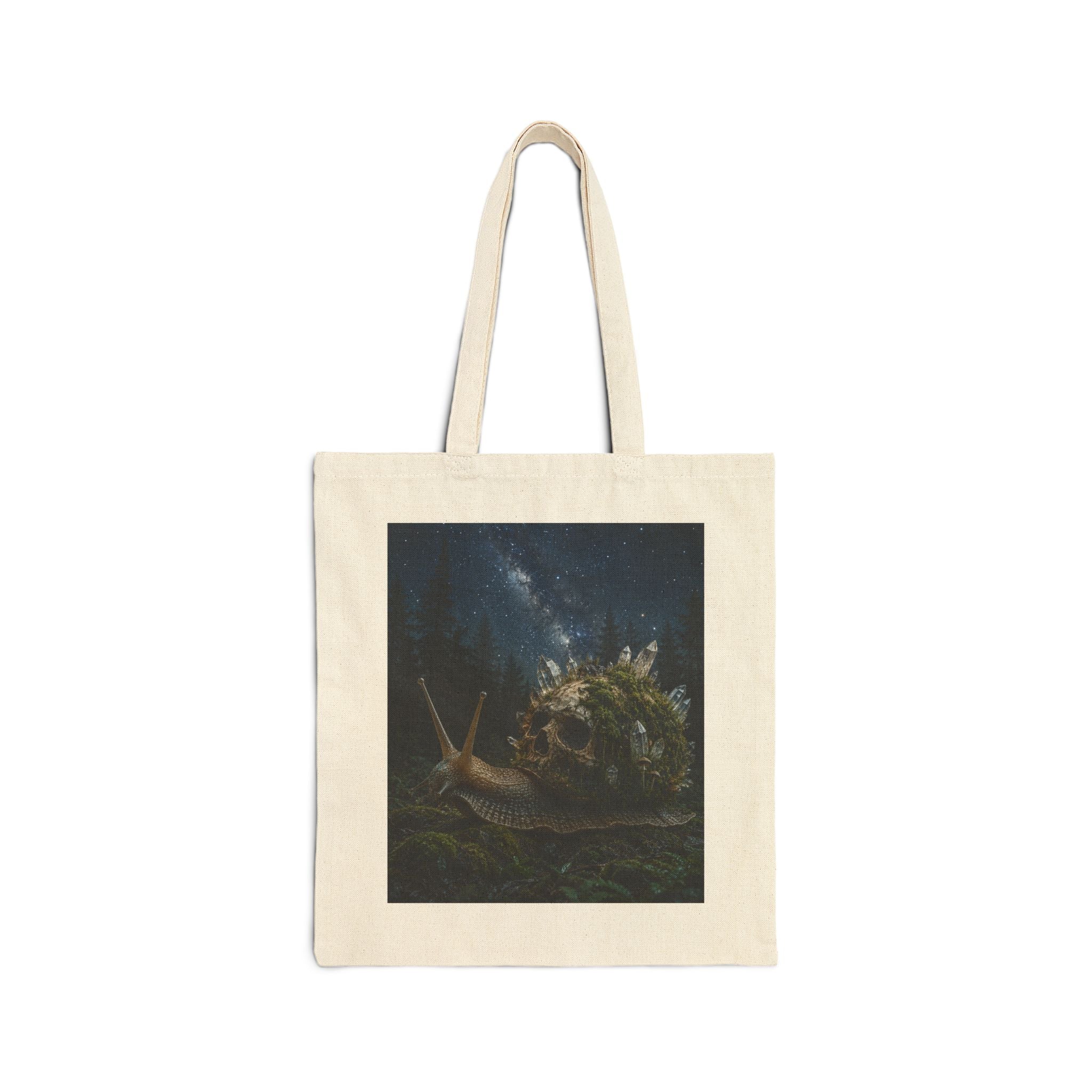 Canvas Tote Bag — Fantasy Snail Nightscape Art Tote