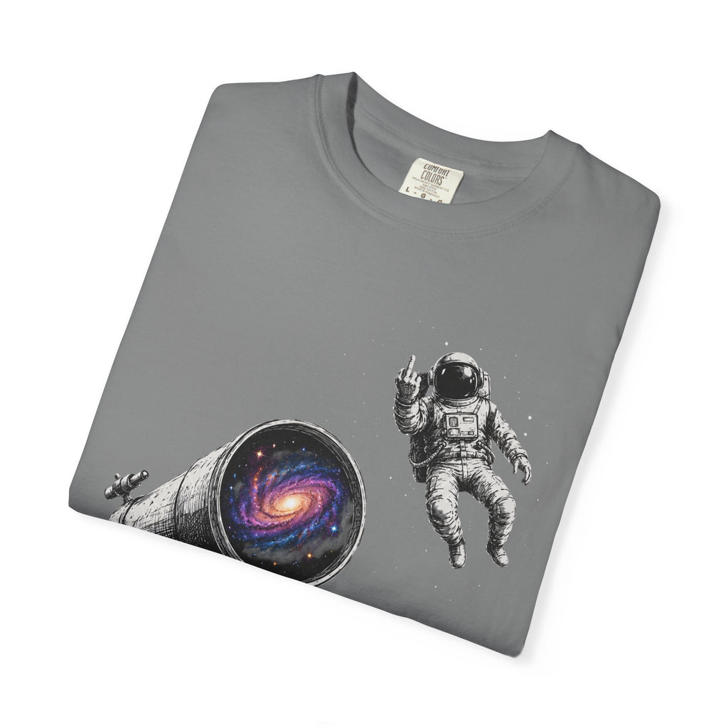 Astronaut Telescope T‑Shirt — Cosmic Telescope Galaxy Print