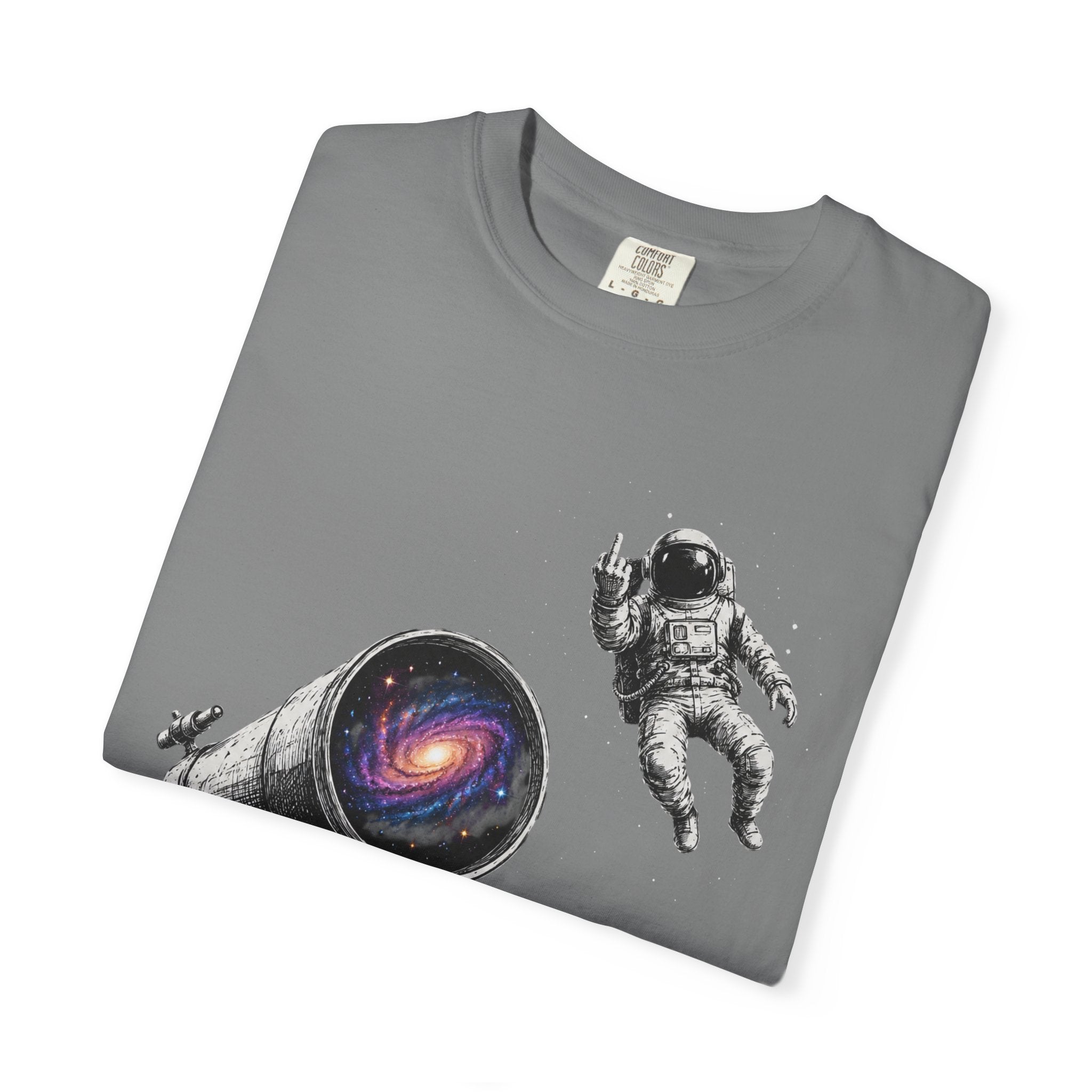 Astronaut Telescope T‑Shirt — Cosmic Telescope Galaxy Print
