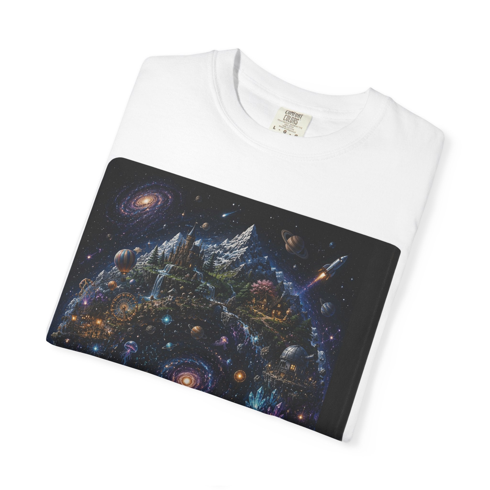Cosmic Mandala Night Sky T-Shirt — Galaxy Constellation Art Tee
