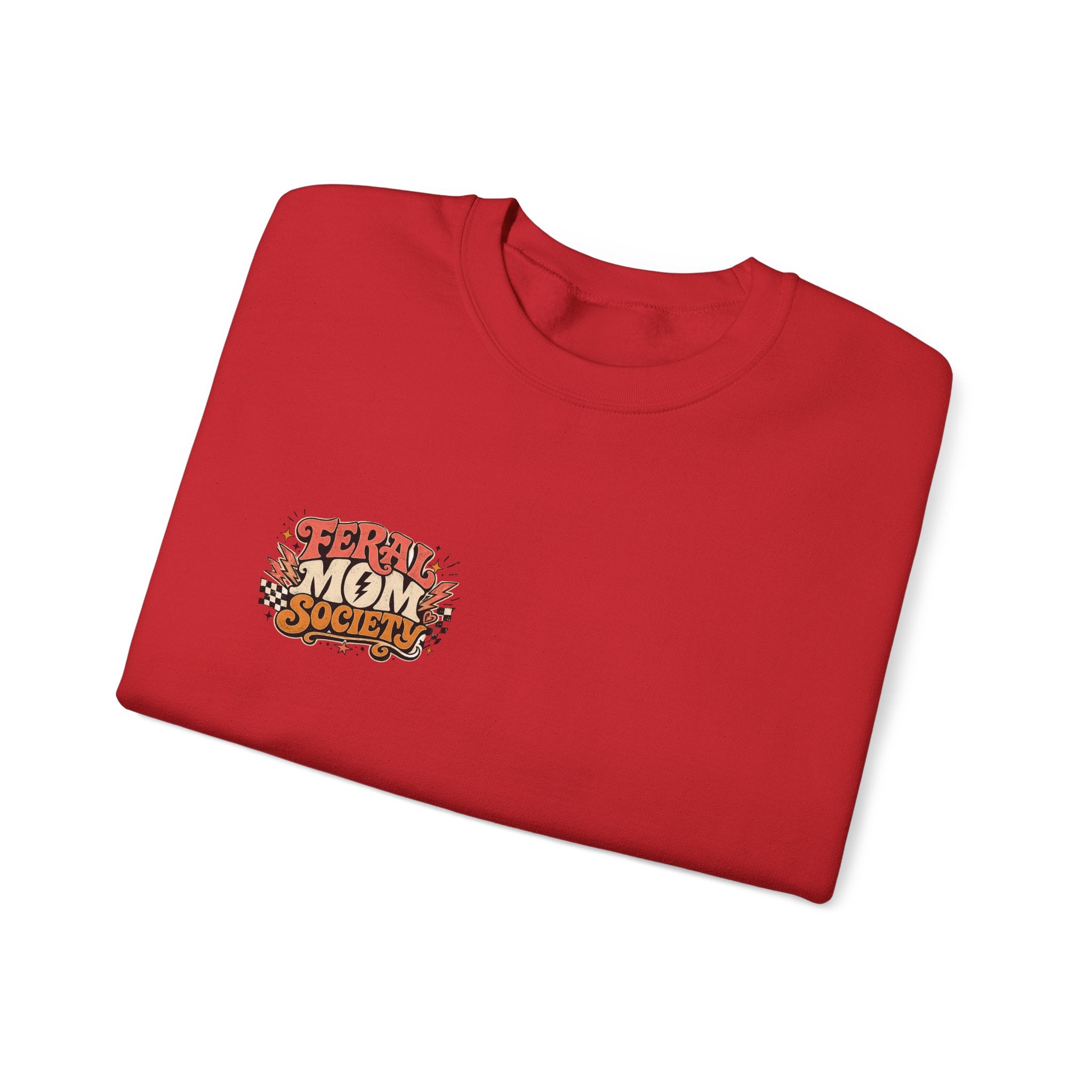 Feral Mom Society Sweatshirt — Retro Graphic Crewneck for Bold Moms