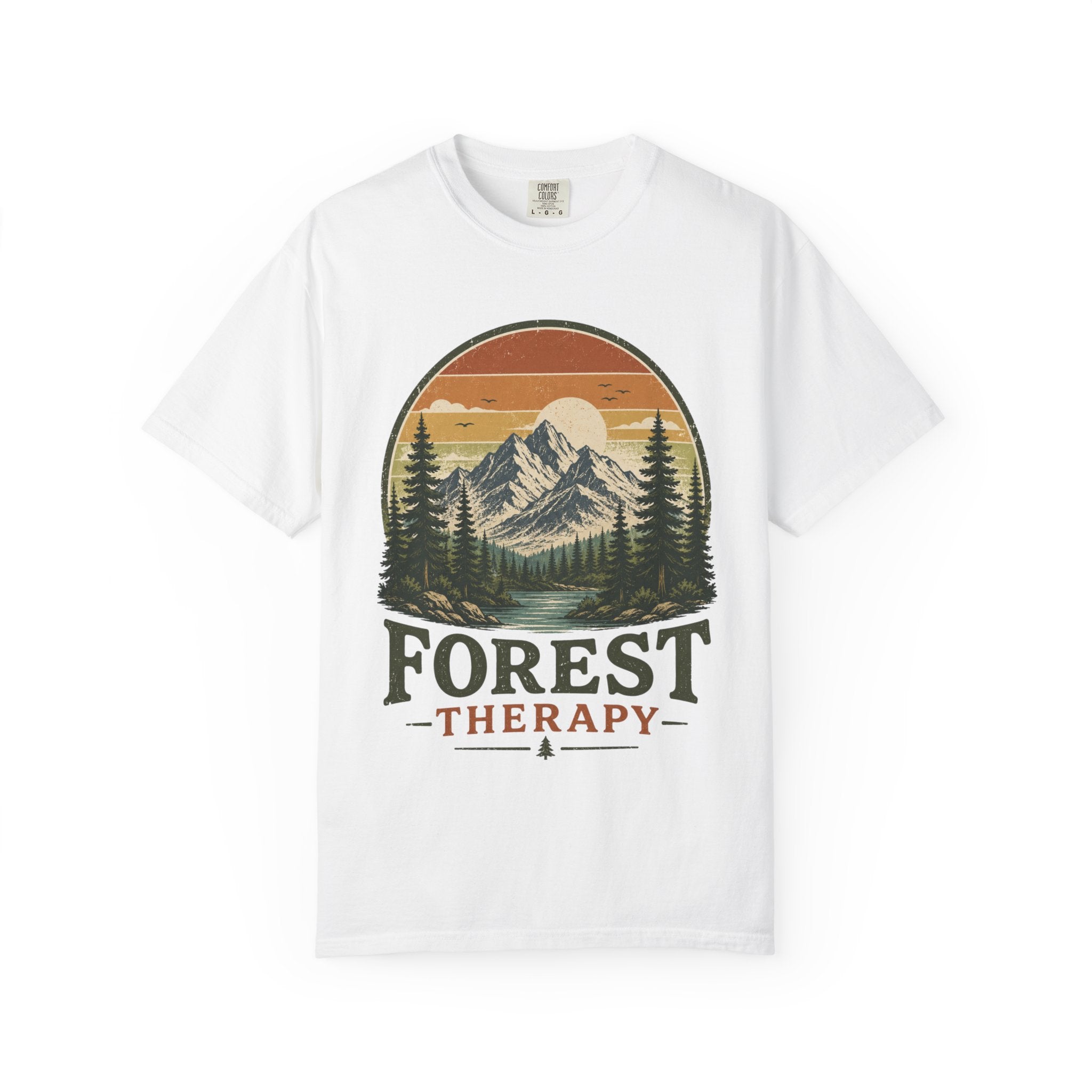 Forest Therapy T-Shirt — Mountain & Pines Nature Tee