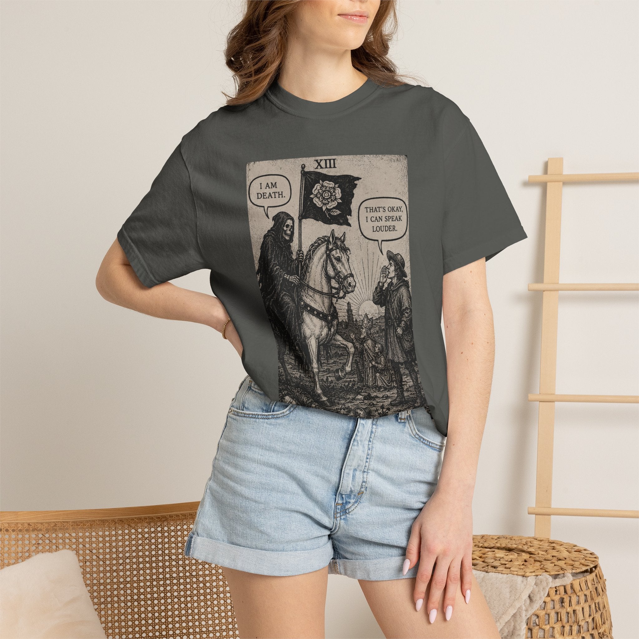 Death Tarot T-Shirt — Vintage Rider-Waite Card Design