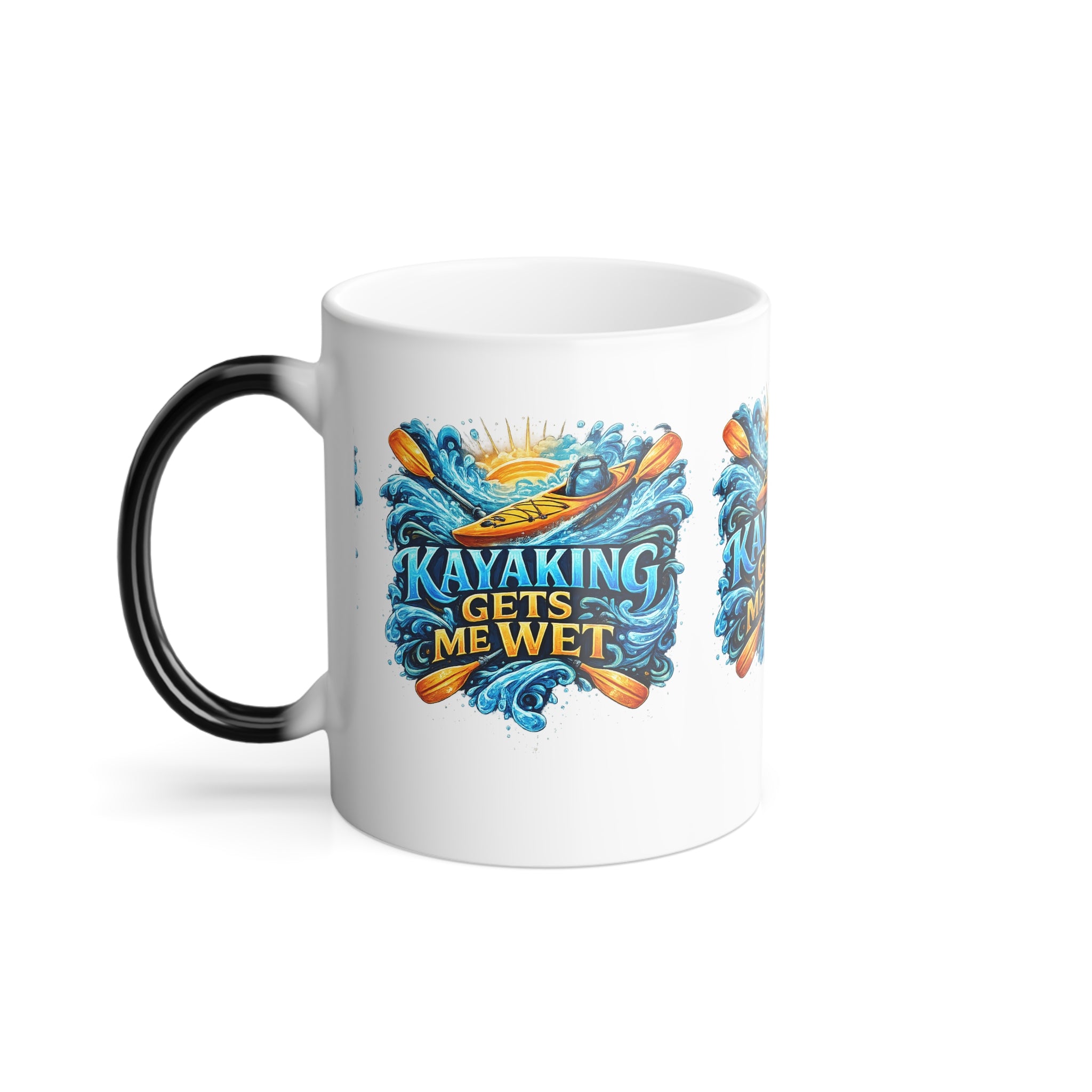 kayaking gets me wet Color Morphing Mug — 11oz Heat-Change Coffee Cup