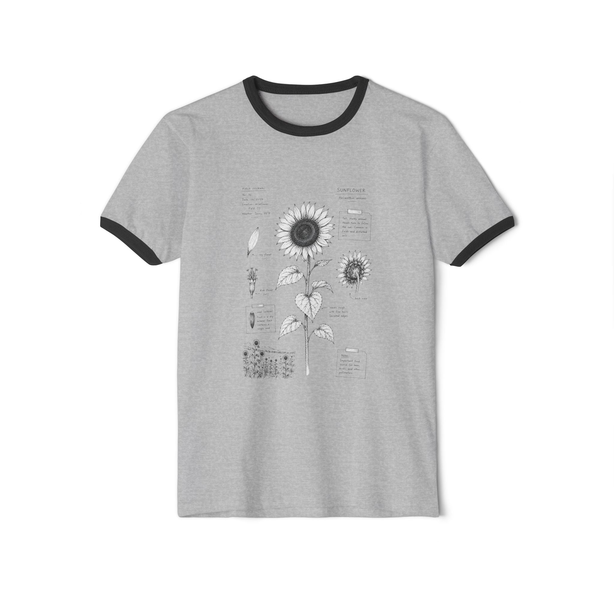 Sunflower journal ringer tee