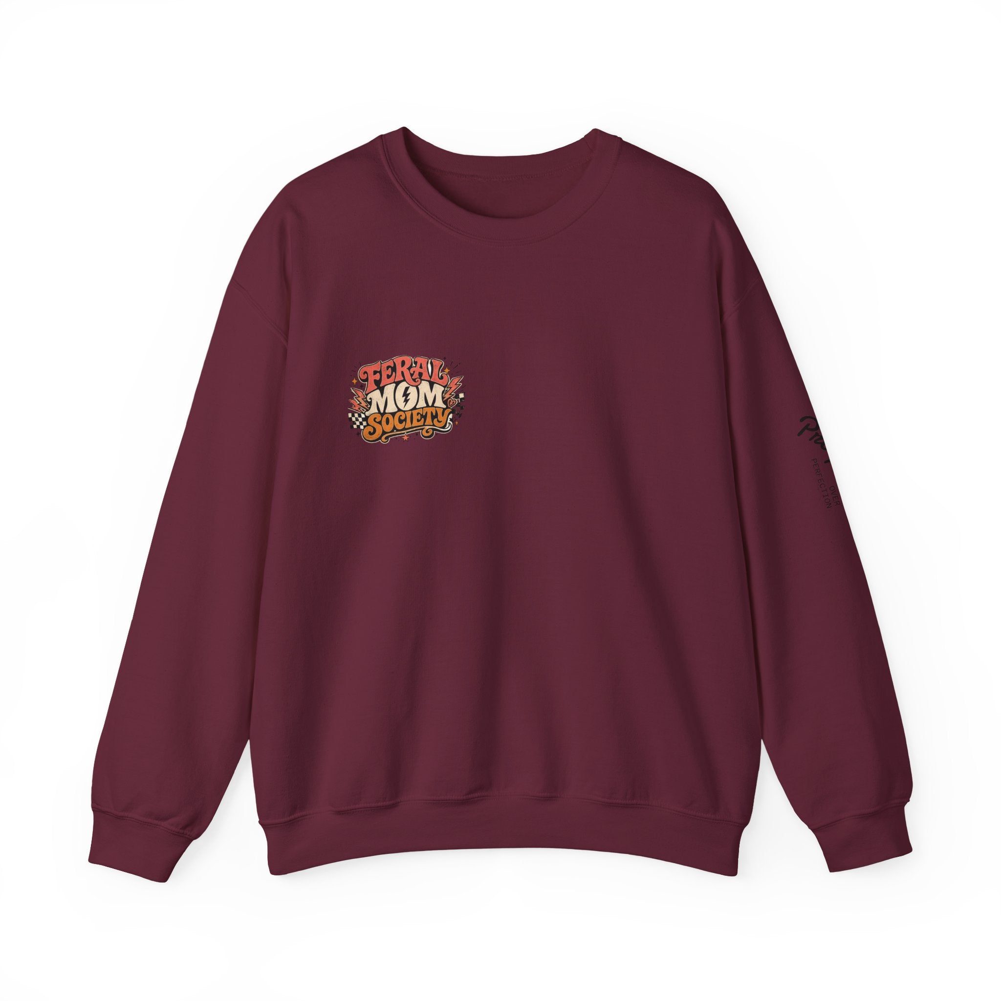 Feral Mom Society Sweatshirt — Retro Graphic Crewneck for Bold Moms
