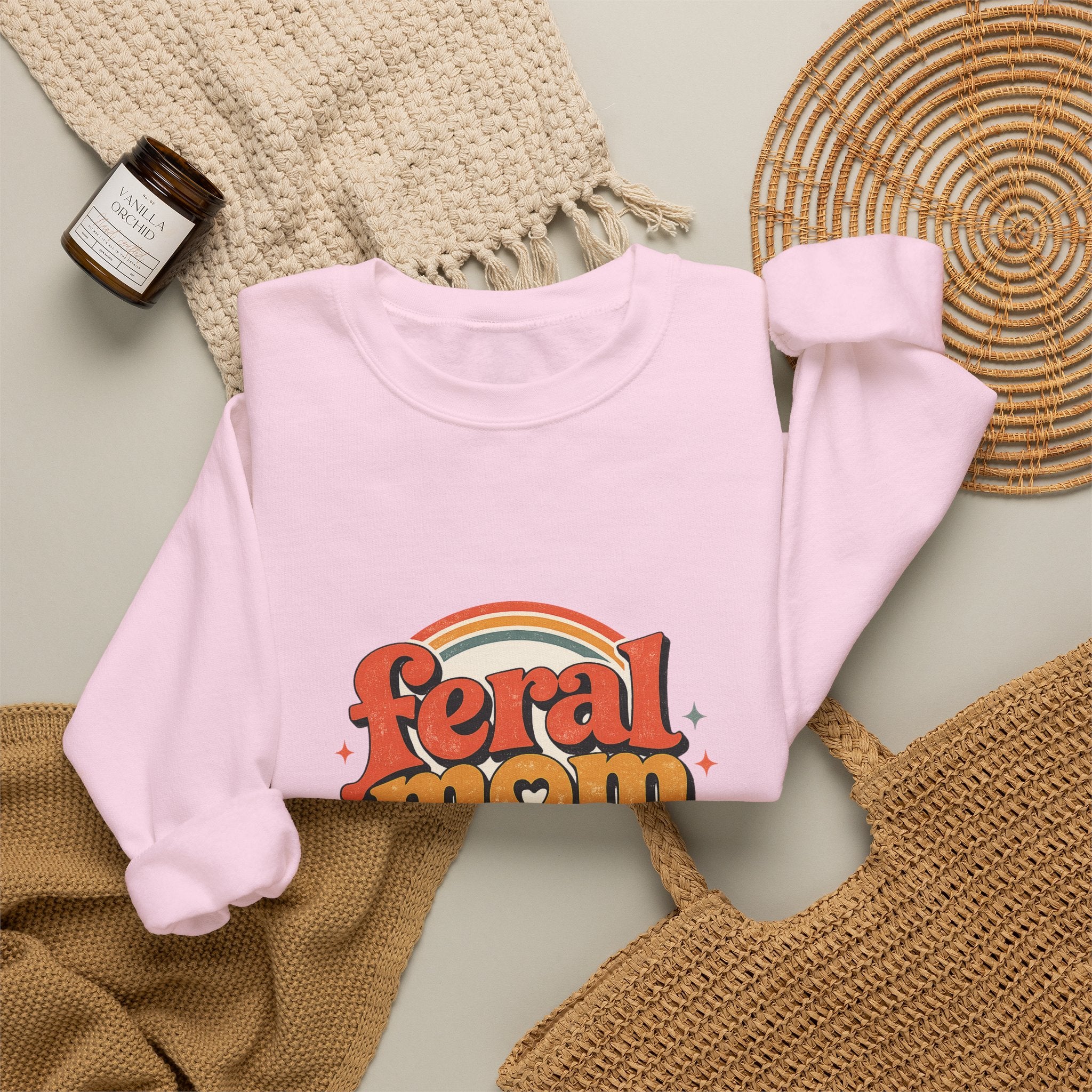 Mom Life Crewneck Sweatshirt — Cozy 'mom life' Pullover for Moms