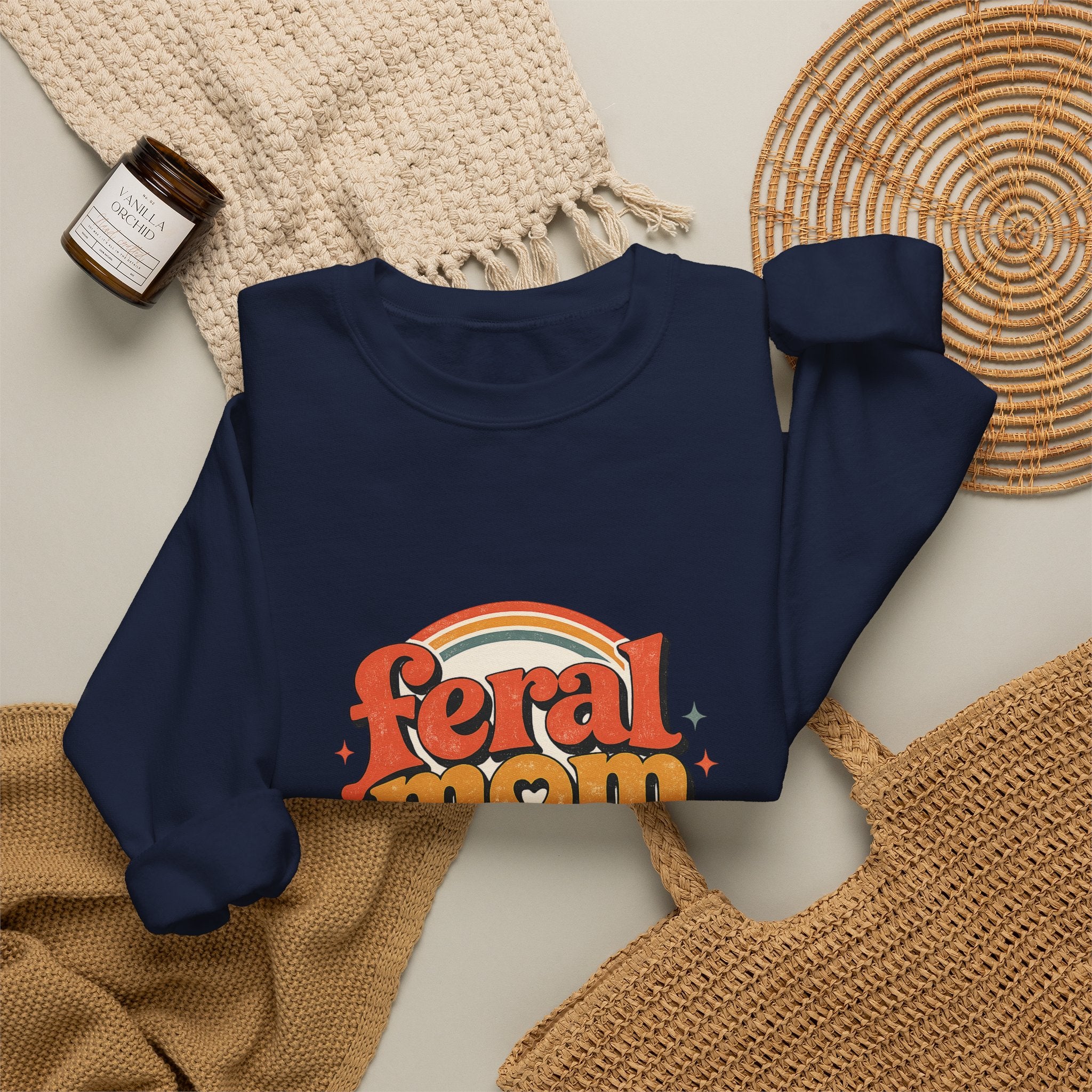 Mom Life Crewneck Sweatshirt — Cozy 'mom life' Pullover for Moms