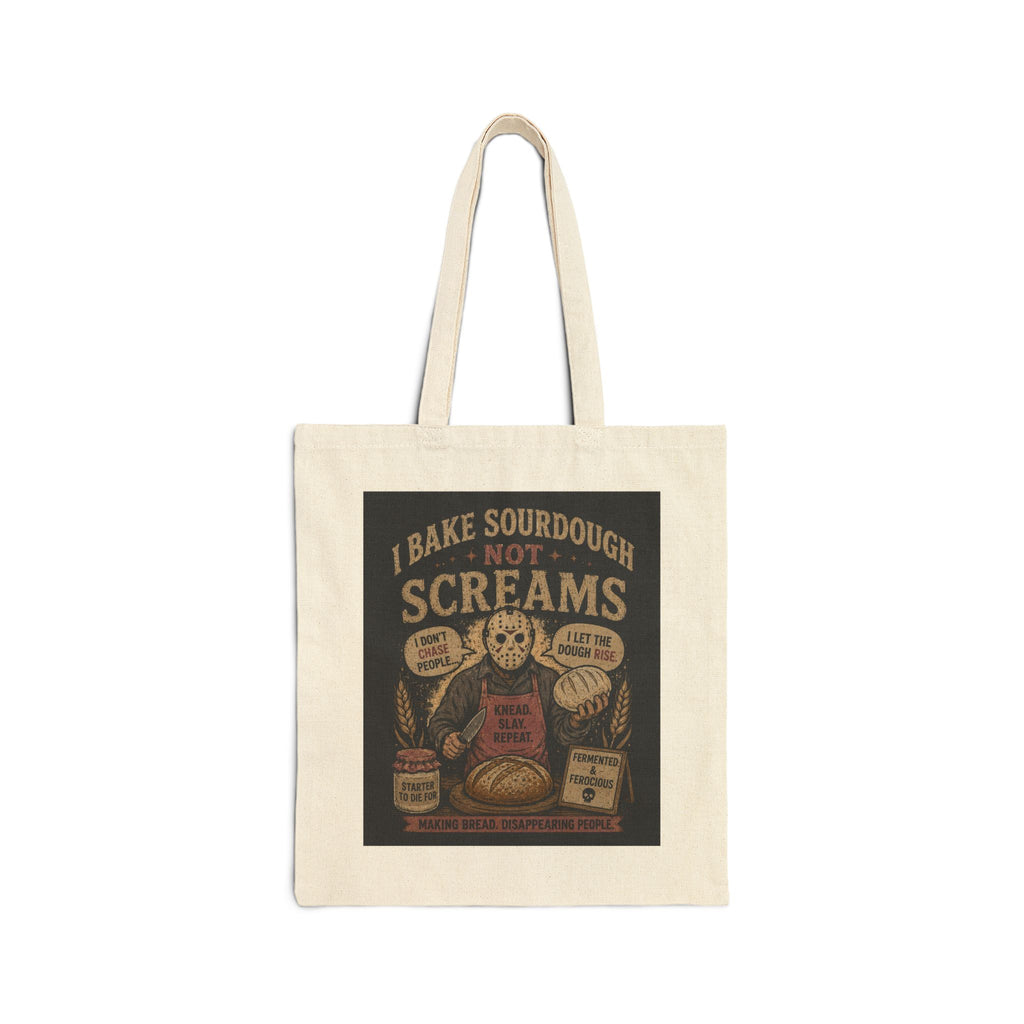 Tote Bag — “I Bake Sourdough Not Screams” Vintage Baker Tote