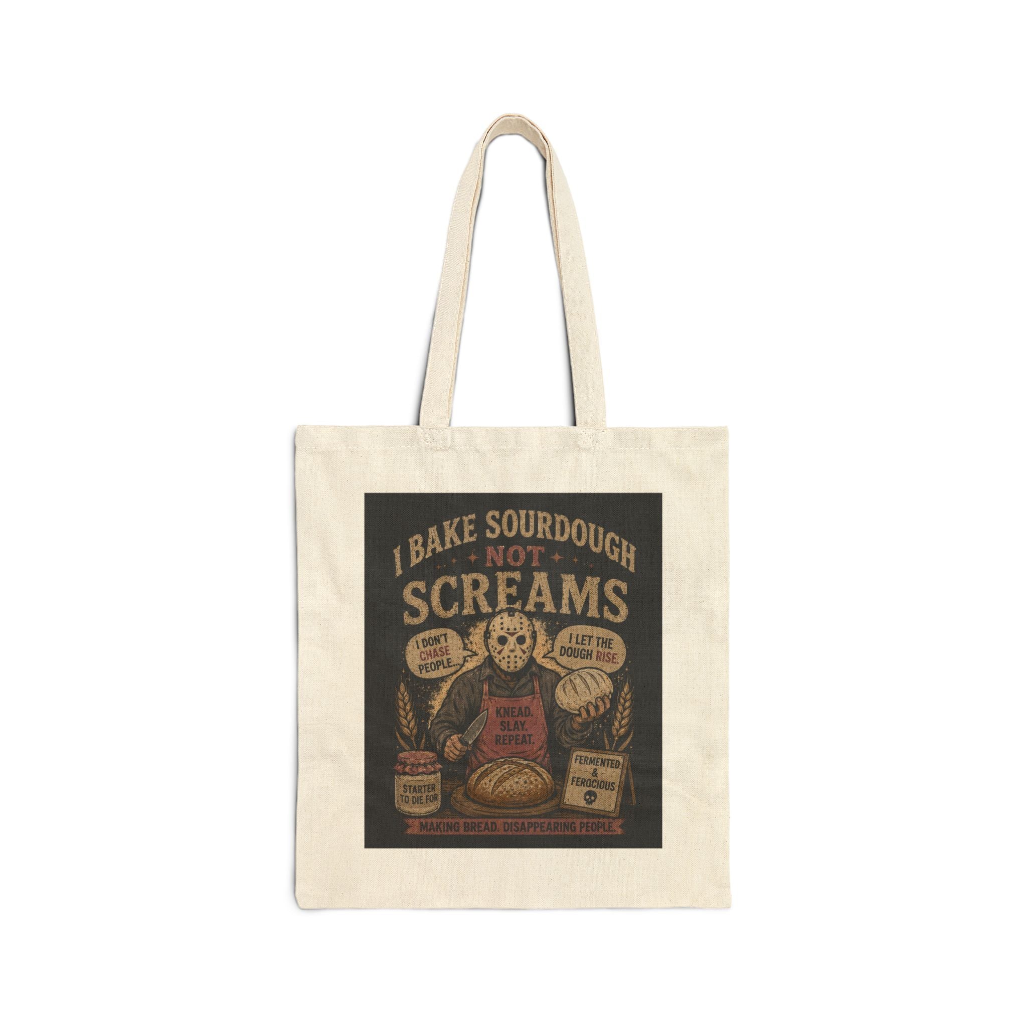 Tote Bag — “I Bake Sourdough Not Screams” Vintage Baker Tote