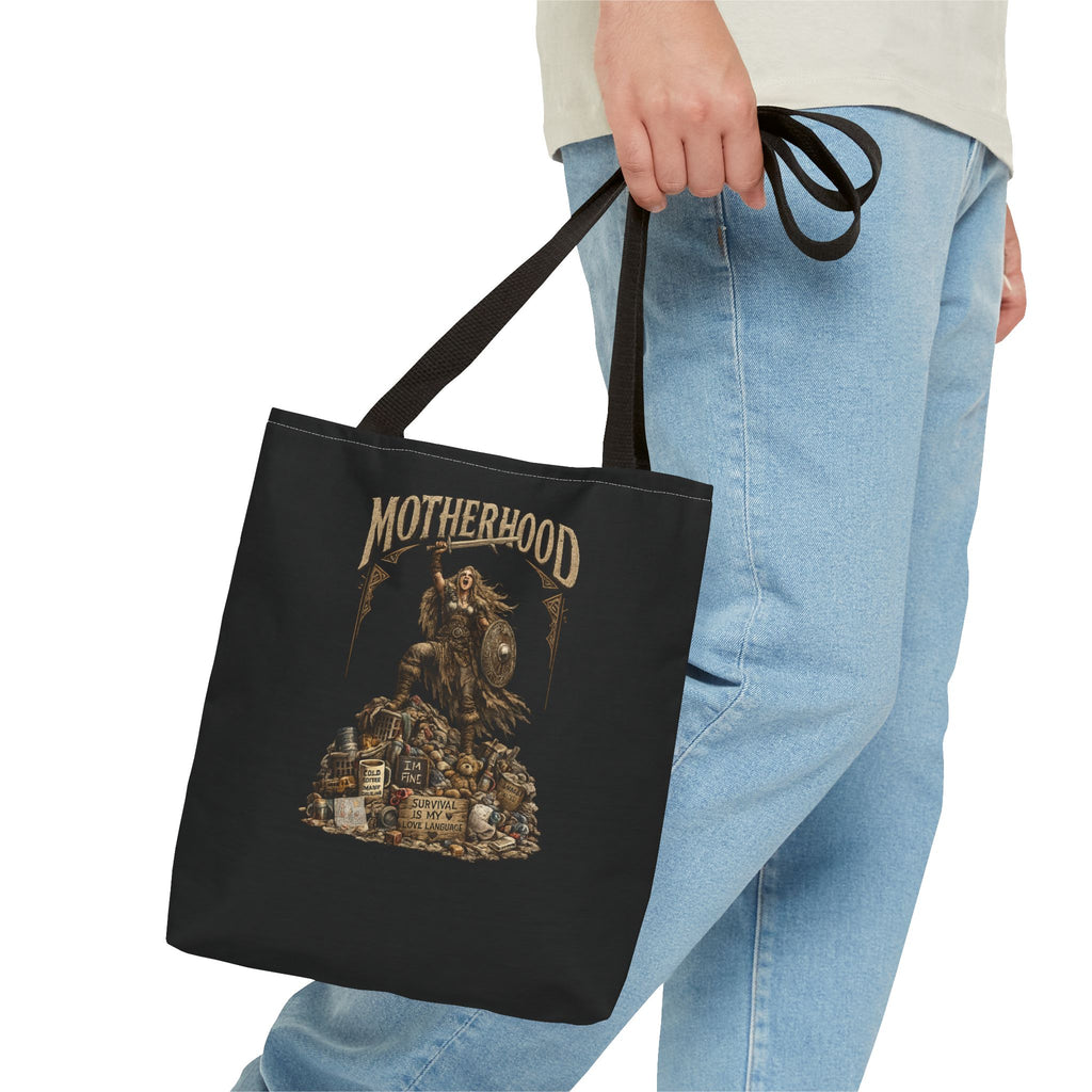 Motherhood Tote Bag — Vintage Gothic Illustration ‘Motherhood’ Canvas Tote for Moms, New Mothers & Mother’s Day Gift