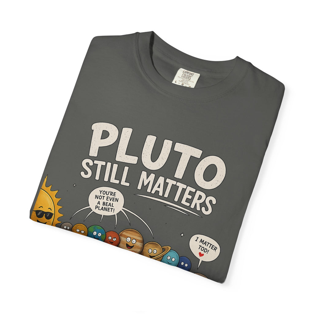 Pluto Still Matters T-Shirt – Cute Cartoon Solar System Tee for Space Lovers