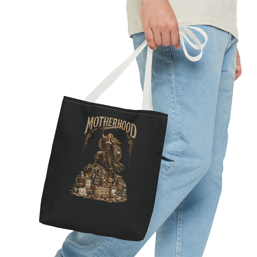 Motherhood Tote Bag — Vintage Gothic Illustration ‘Motherhood’ Canvas Tote for Moms, New Mothers & Mother’s Day Gift