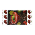 Strawberry Lime Margarita Frog Beach Towel — Tropical Cocktail Pool & Summer Party Towel
