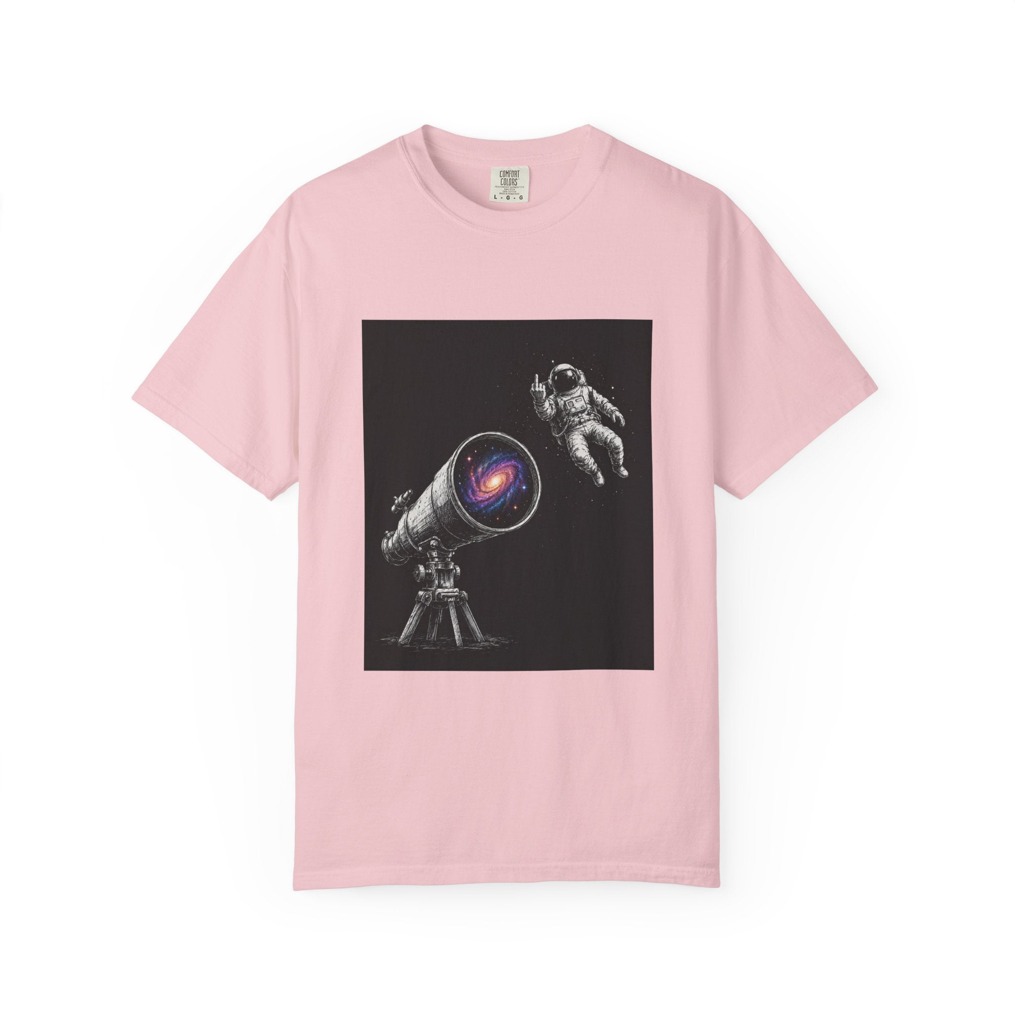 Astronaut Telescope T‑Shirt — Cosmic Galaxy Scope Graphic Tee