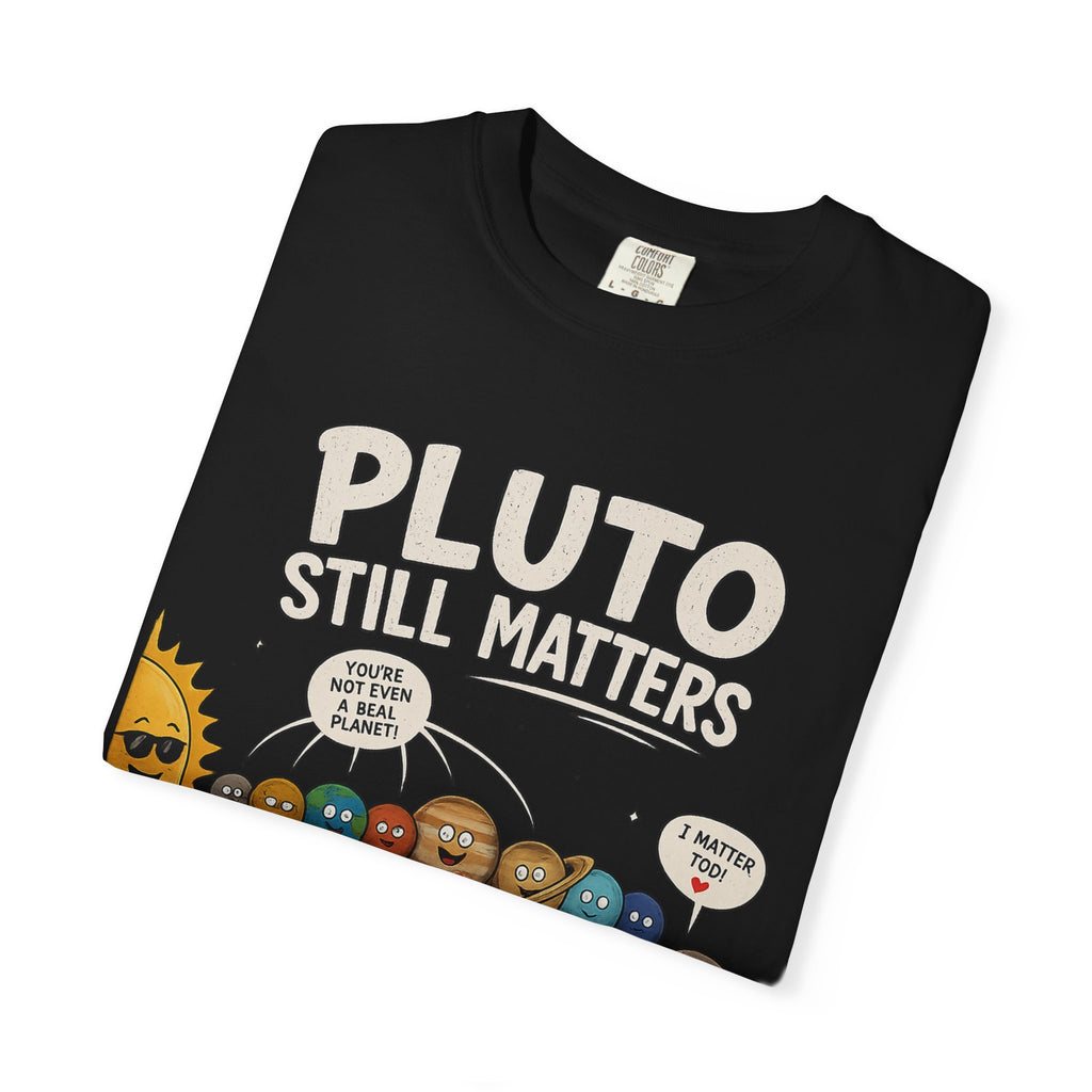 Pluto Still Matters T-Shirt – Cute Cartoon Solar System Tee for Space Lovers