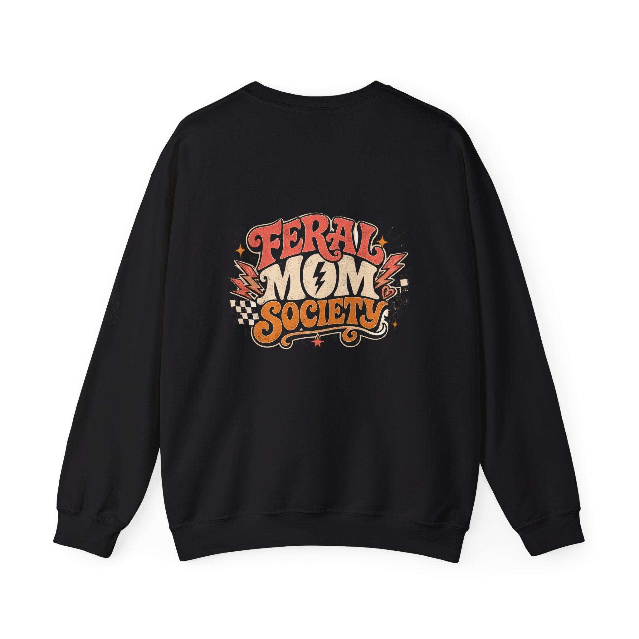 Feral Mom Society Sweatshirt — Retro Graphic Crewneck for Bold Moms