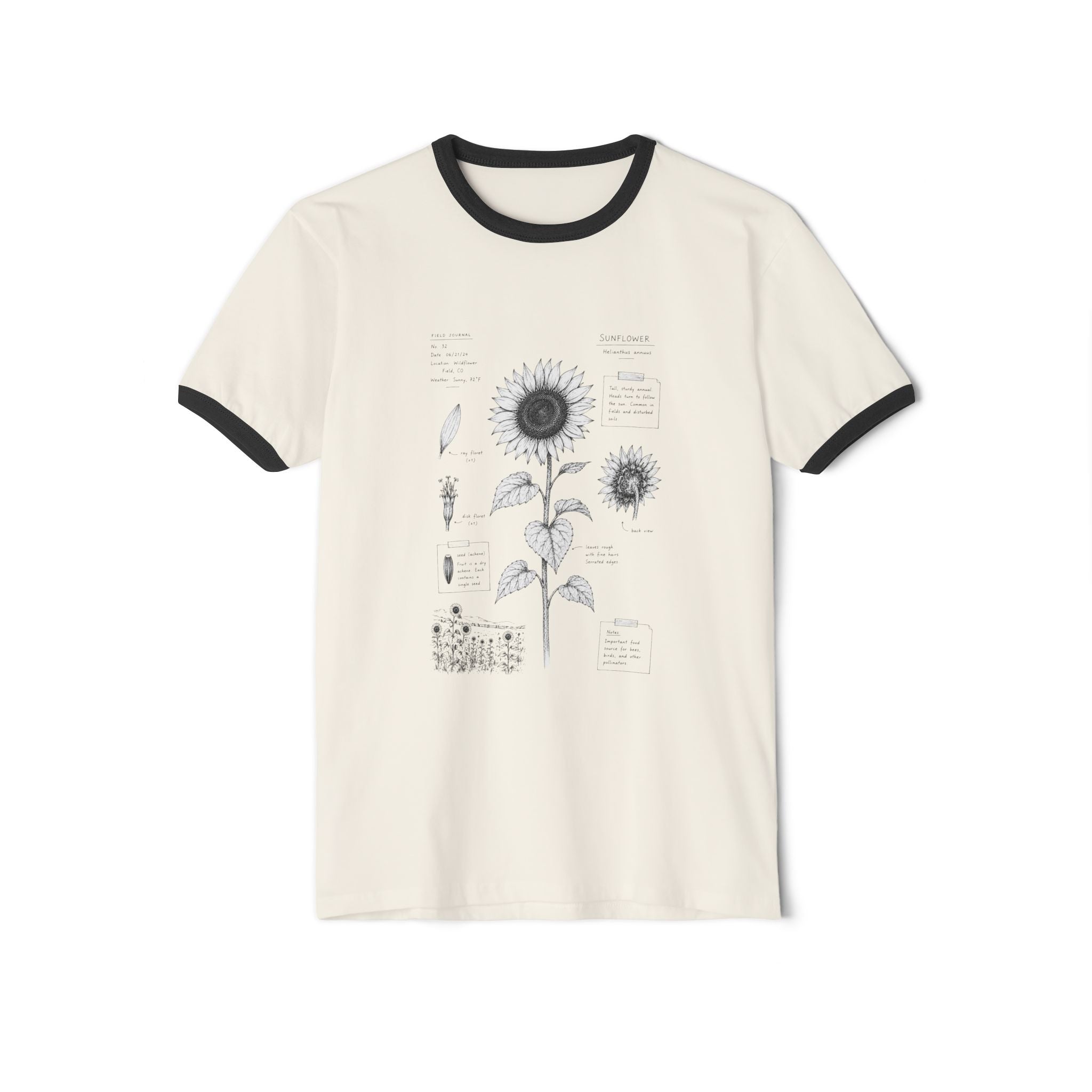 Sunflower journal ringer tee