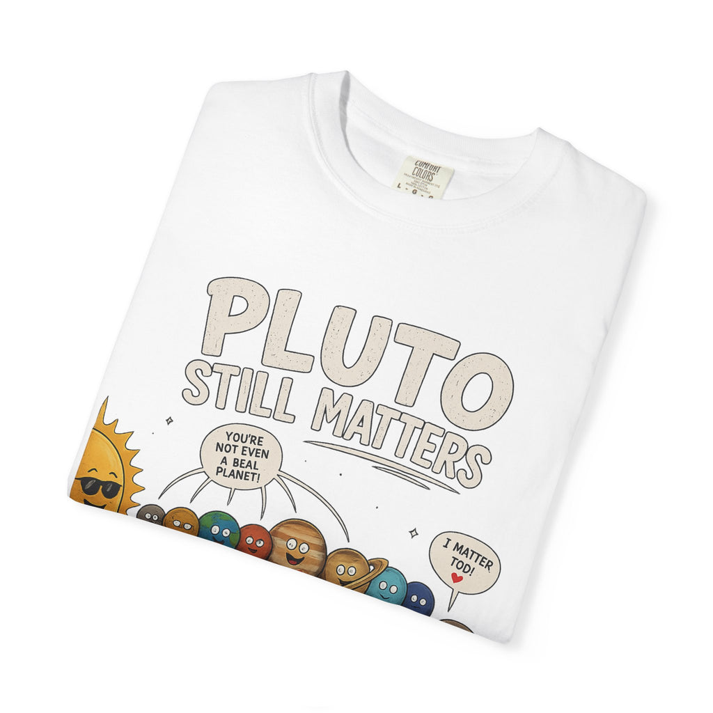 Pluto Still Matters T-Shirt – Cute Cartoon Solar System Tee for Space Lovers