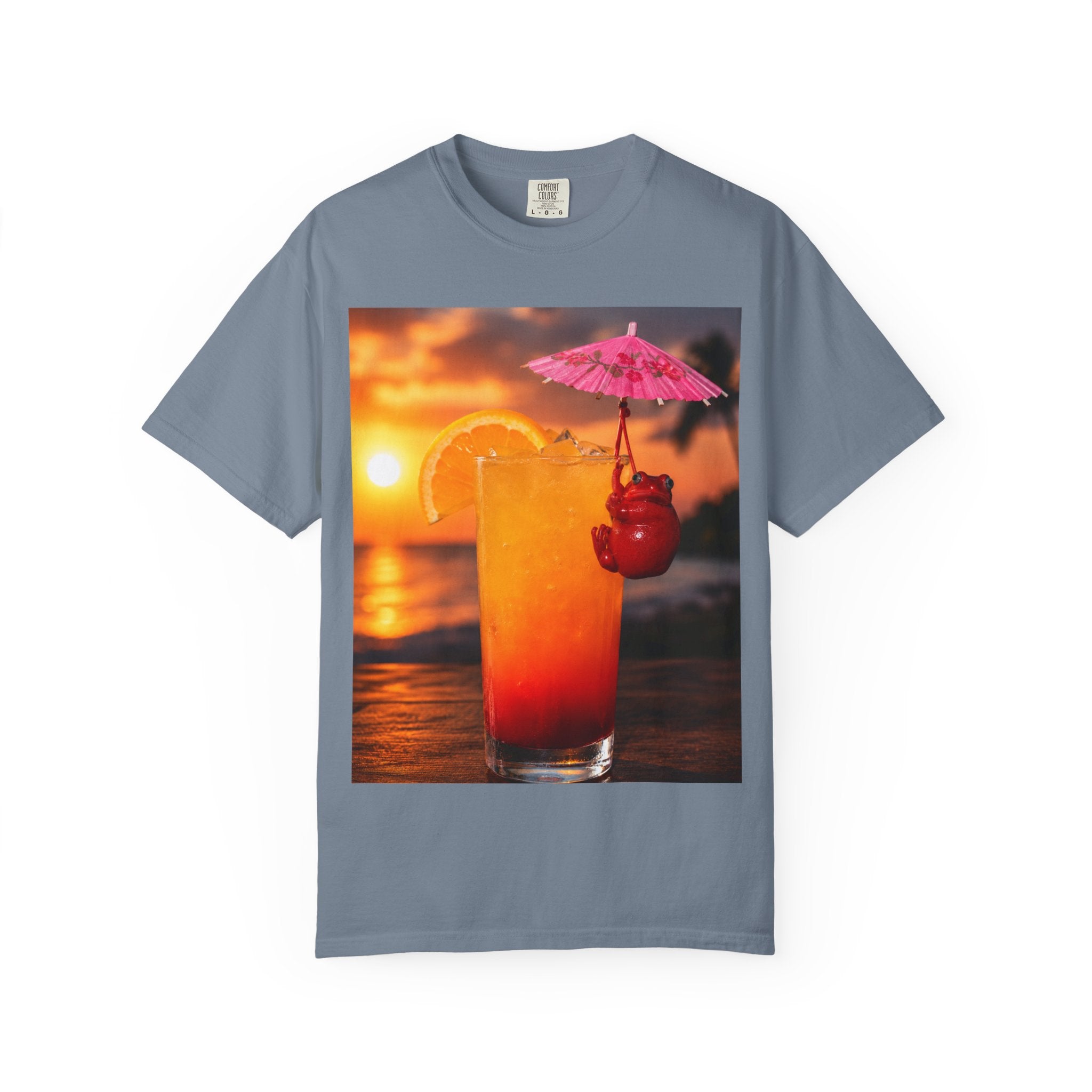 Sunset Cocktail T-Shirt — Tropical Drink Graphic Tee