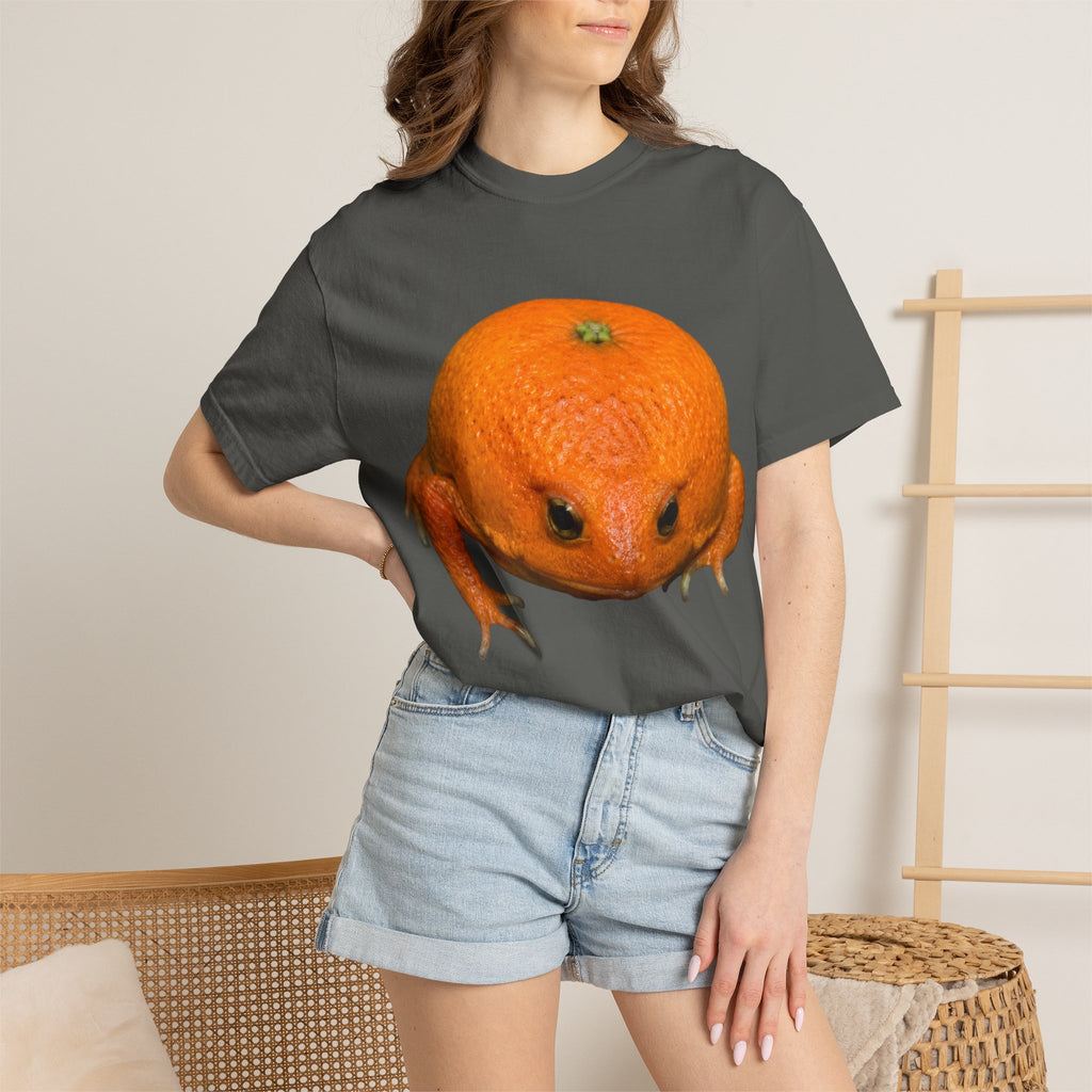 Orange Frog T-Shirt — Cute Surreal Citrus Critter Tee