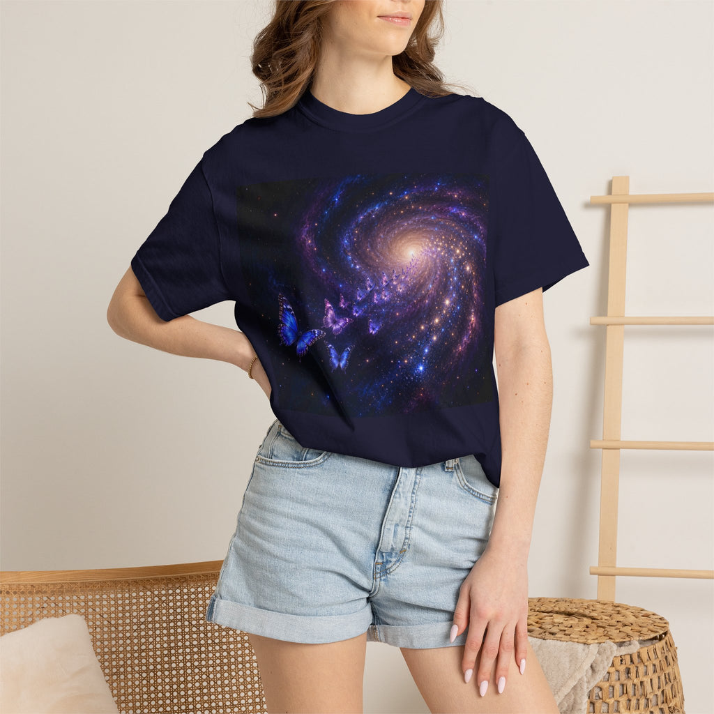 Galaxy Butterfly T-Shirt — Cosmic Spiral Space Art Tee